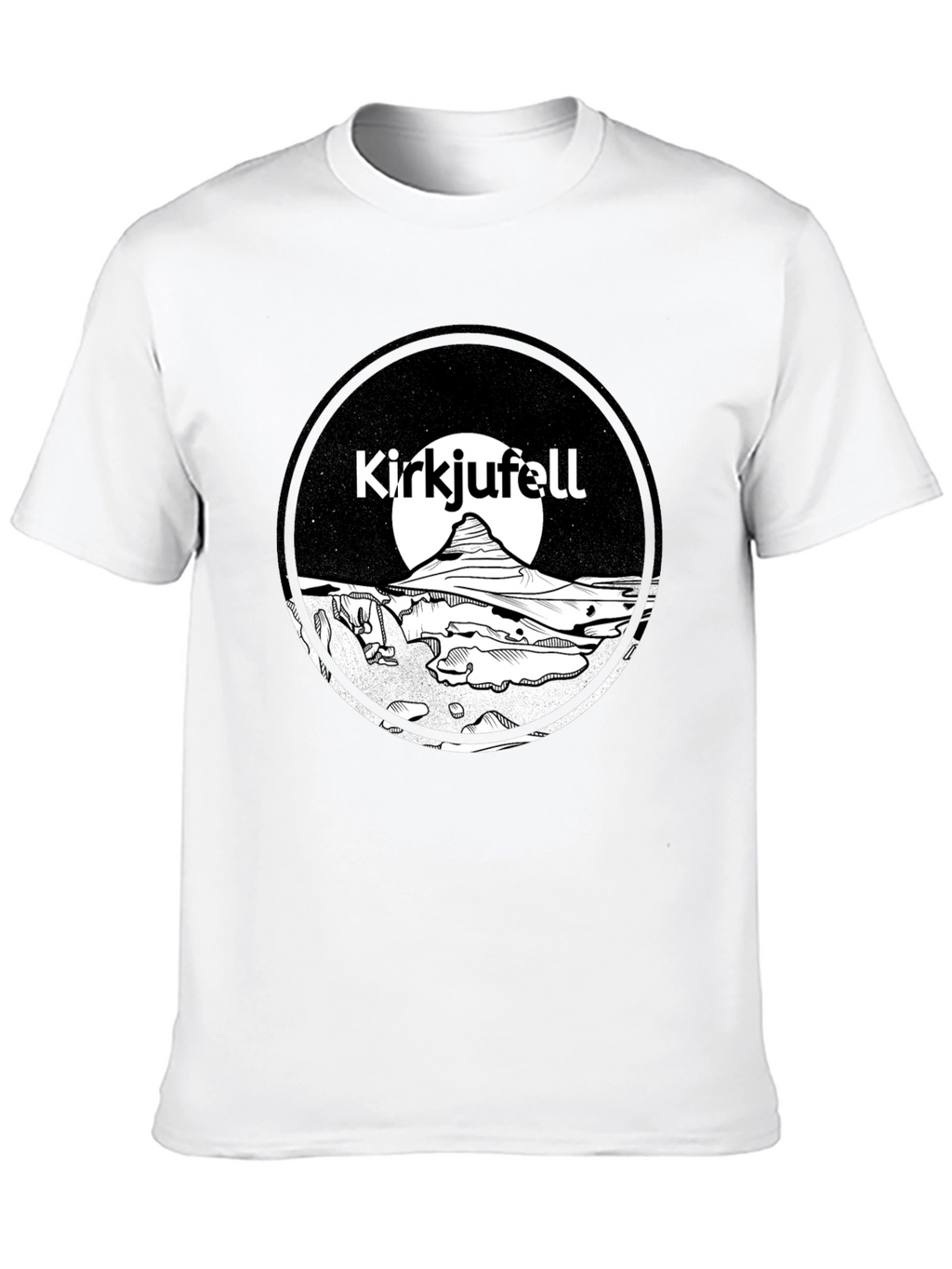 Kirkjufell Iceland T-Shirt Black Graphic Tee