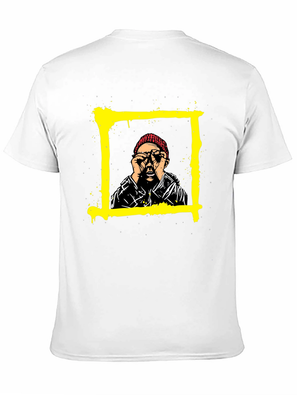 Edgy Graphic Tee: Man in Frame Design