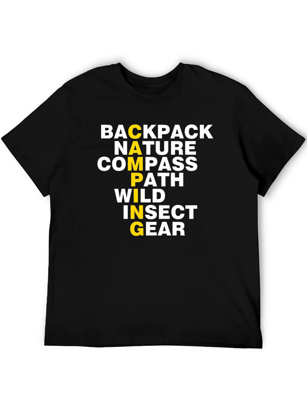 Camping Acrostic T-Shirt: Backpack Nature Compass