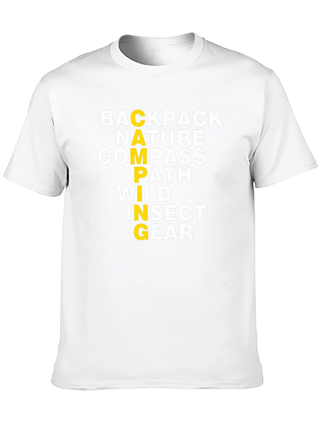 Camping Acrostic T-Shirt: Backpack Nature Compass