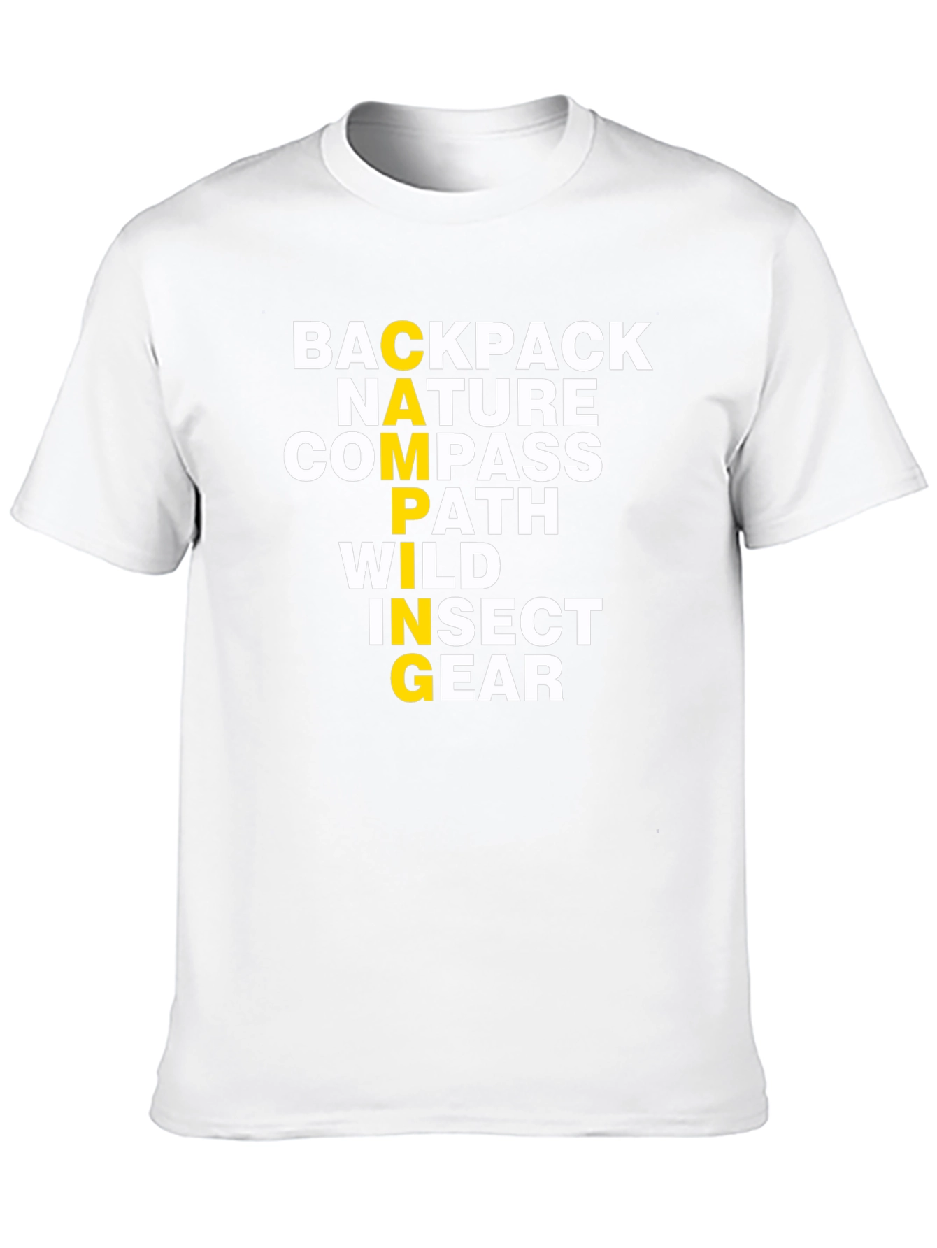 Camping Acrostic T-Shirt: Backpack Nature Compass