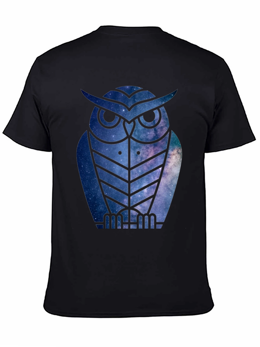 Galaxy Owl T-Shirt - Mens Black Tee