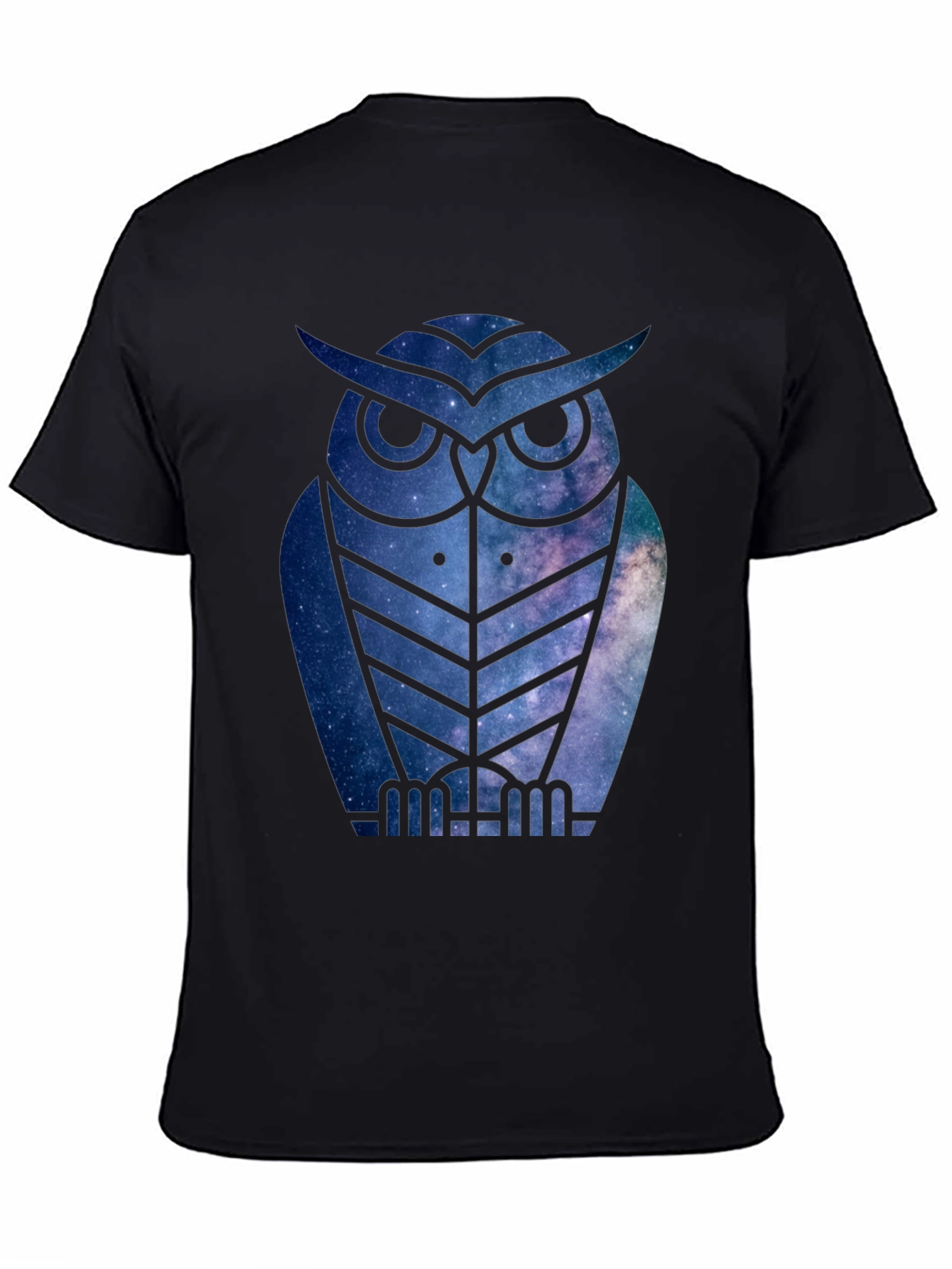 Galaxy Owl T-Shirt - Mens Black Tee
