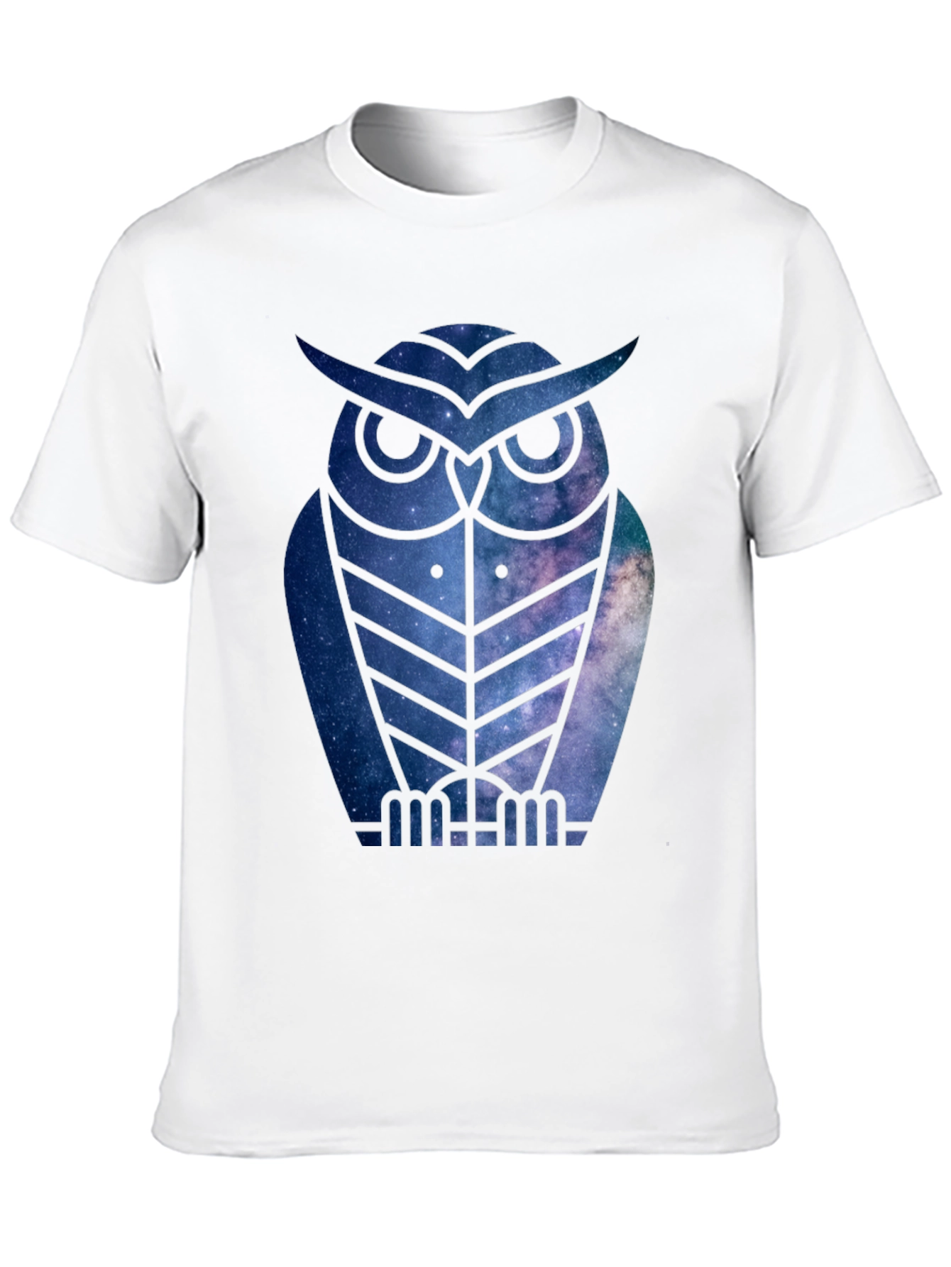 Galaxy Owl T-Shirt - Mens Black Tee