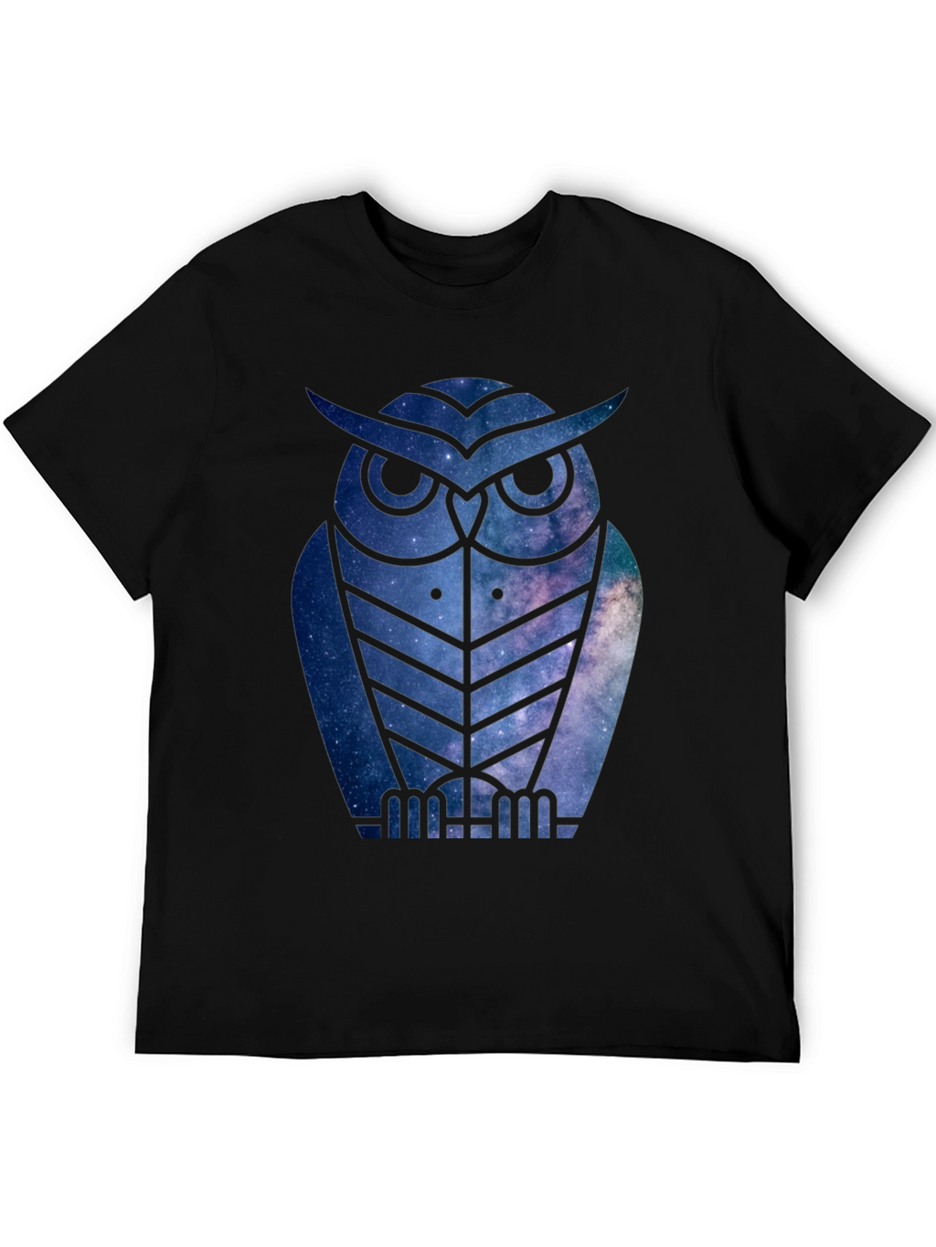 Galaxy Owl T-Shirt - Mens Black Tee