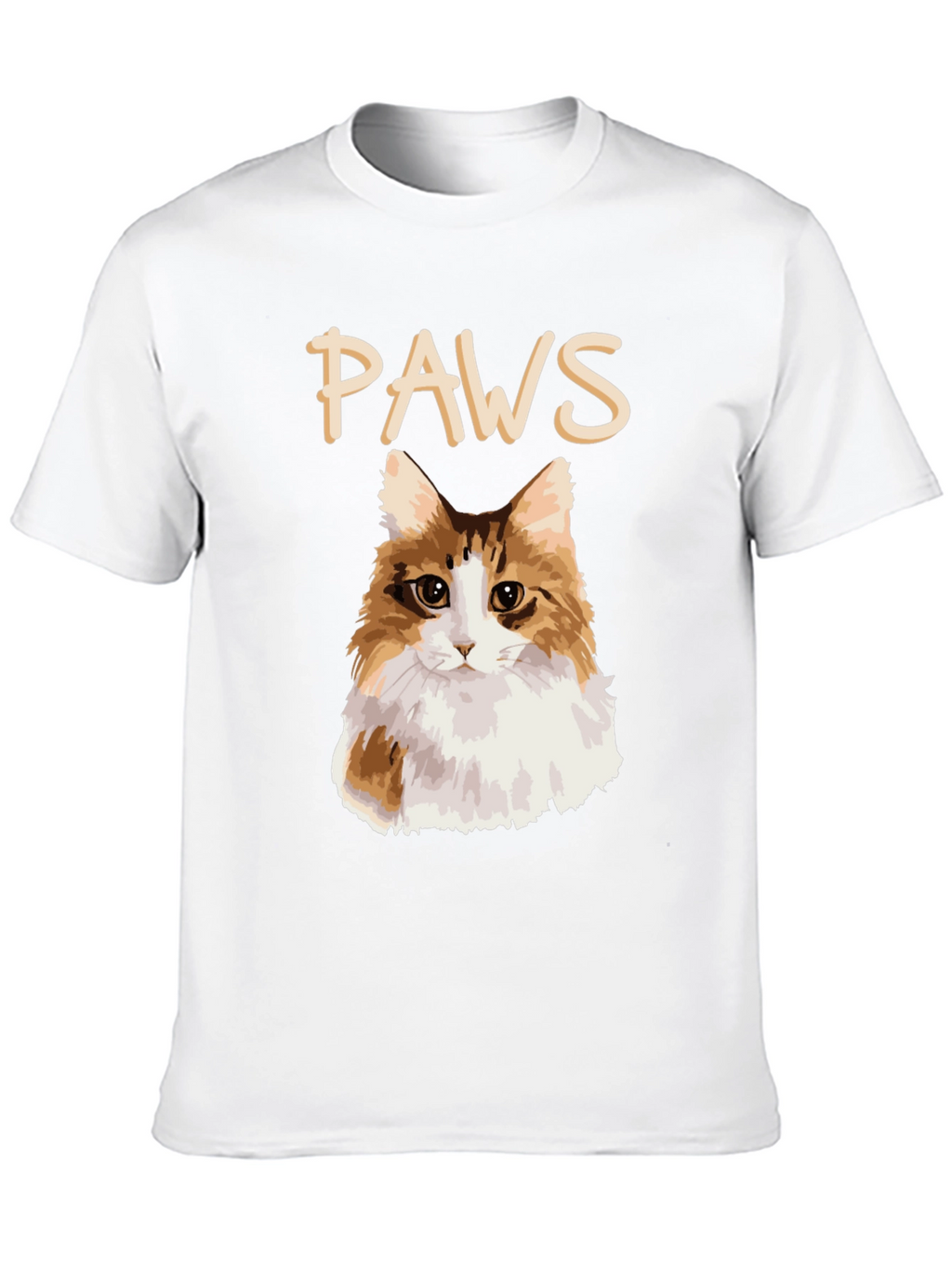 PAWS Cat T-Shirt - Fluffy Feline Graphic Tee