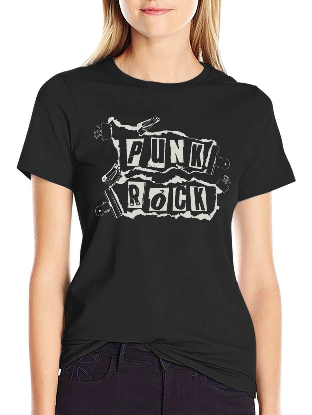 Punk Rock Graphic Black T-Shirt