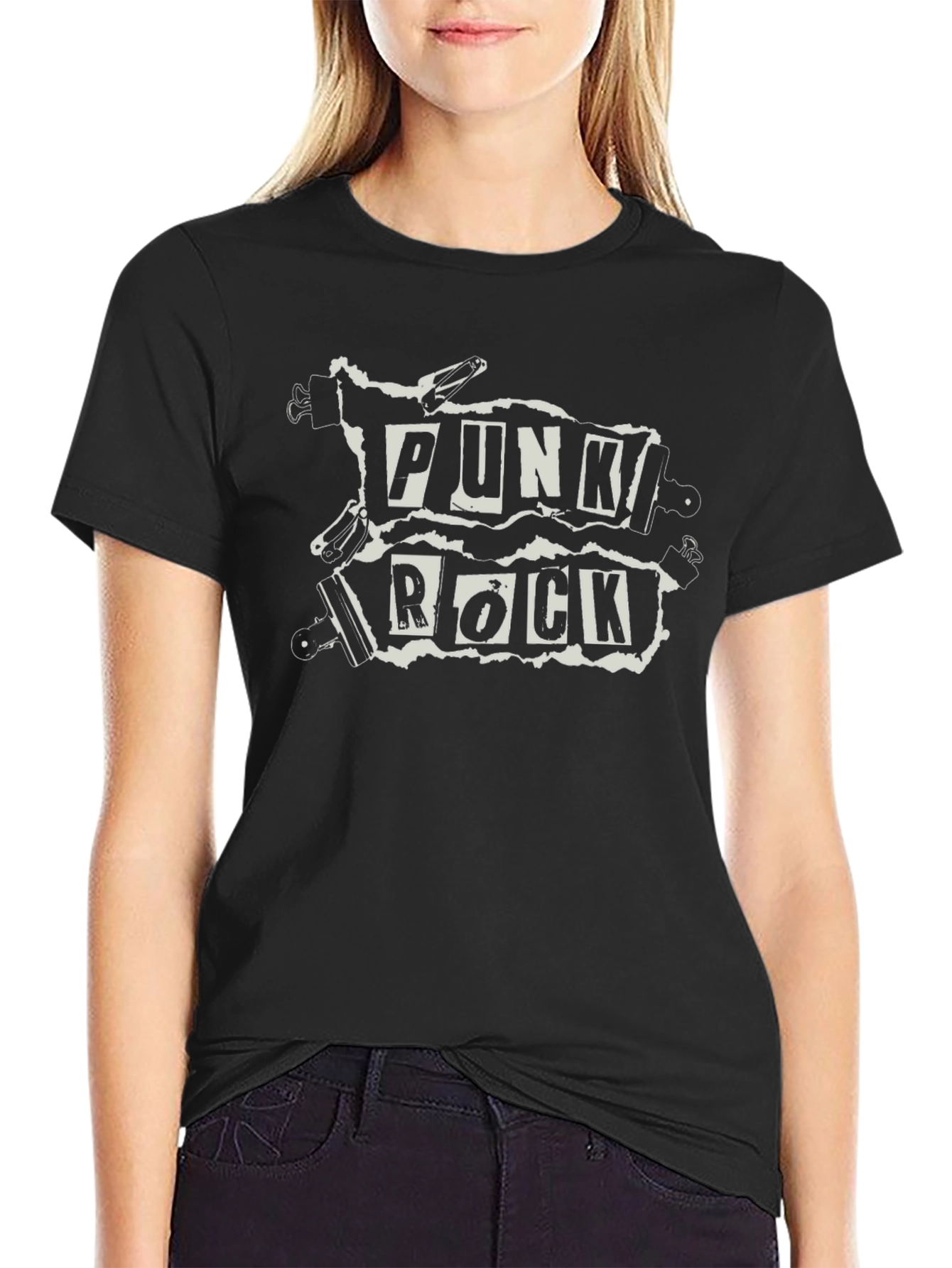 Punk Rock Graphic Black T-Shirt