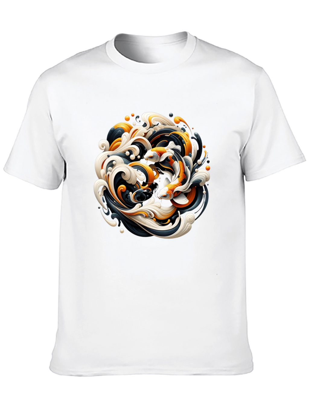 Koi Fish Graphic Tee - Black