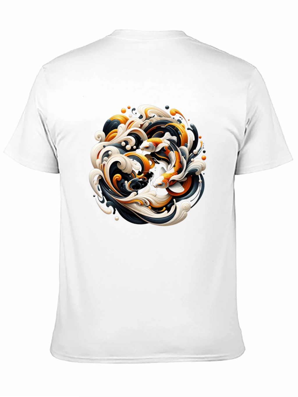 Koi Fish Graphic Tee - Black