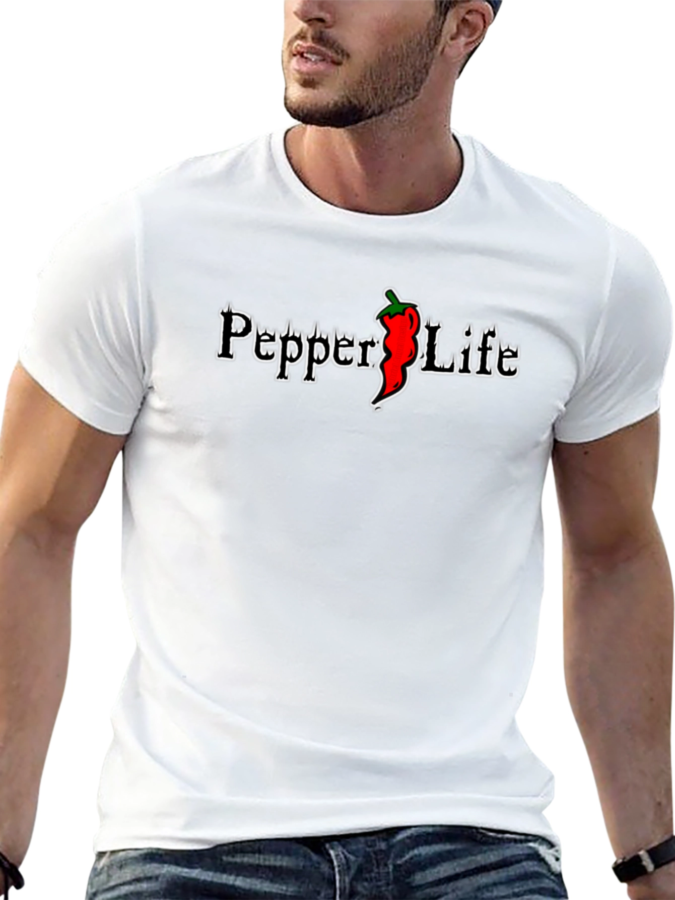 Pepper Life Black Graphic T-Shirt