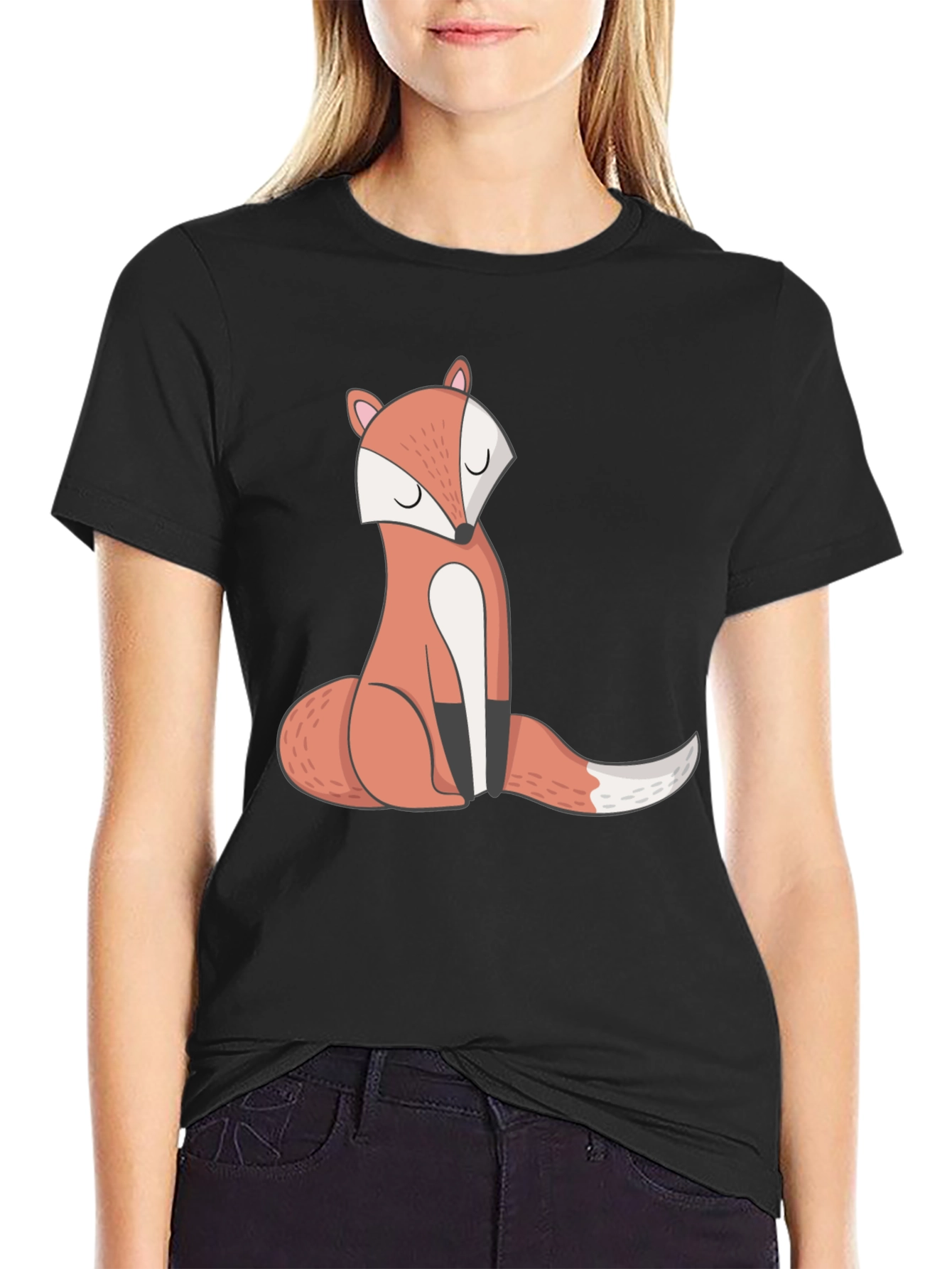 Cool Fox Graphic Tee - Unisex Black T-Shirt