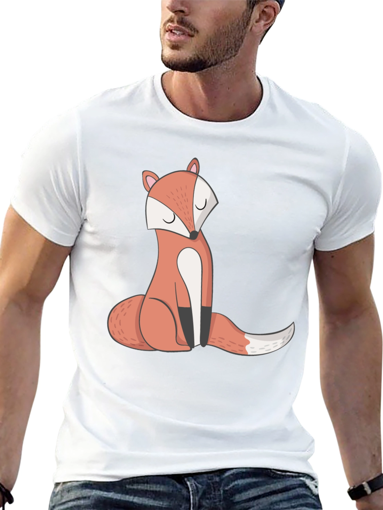 Cool Fox Graphic Tee - Unisex Black T-Shirt