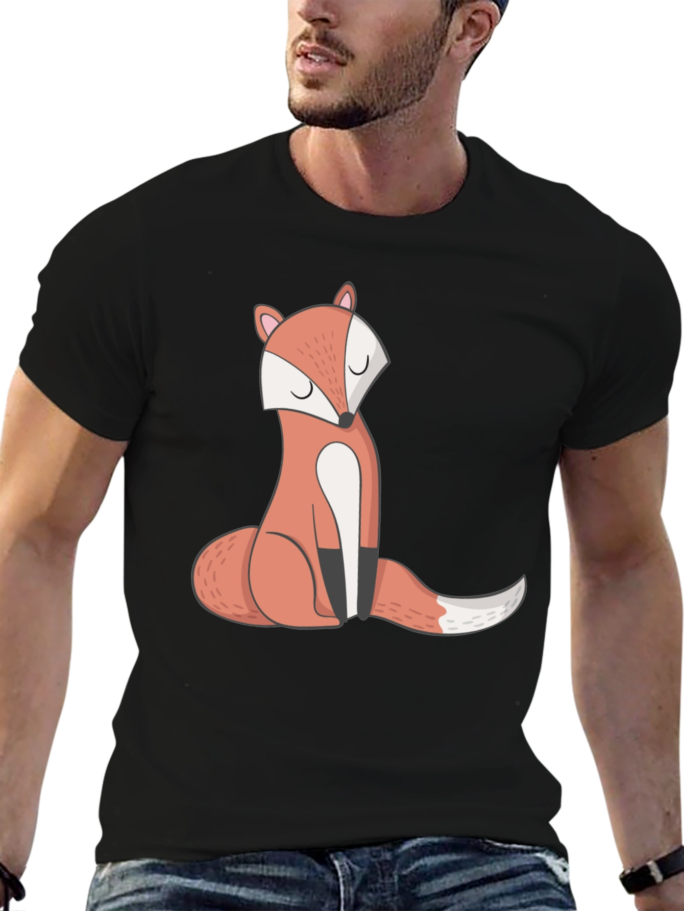 Cool Fox Graphic Tee - Unisex Black T-Shirt