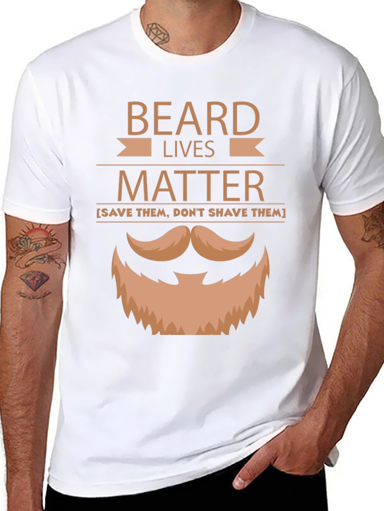 Beard Lives Matter Graphic T-Shirt - Save Them Dont Shave!