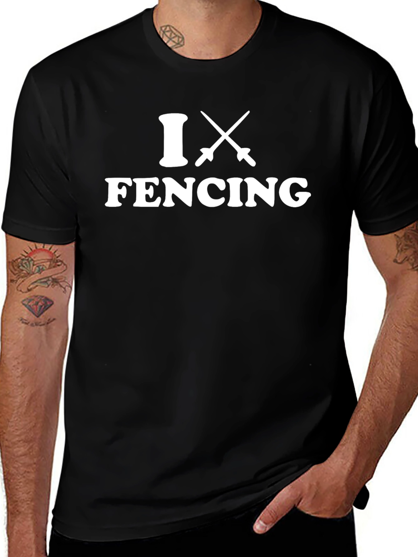 I X Fencing Black T-Shirt