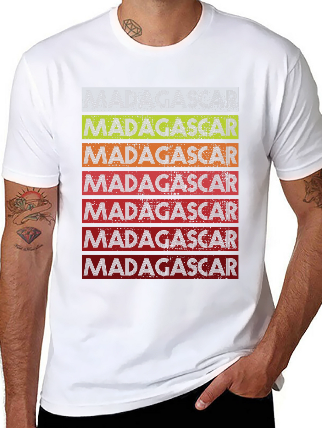 Madagascar Retro Stripe T-Shirt