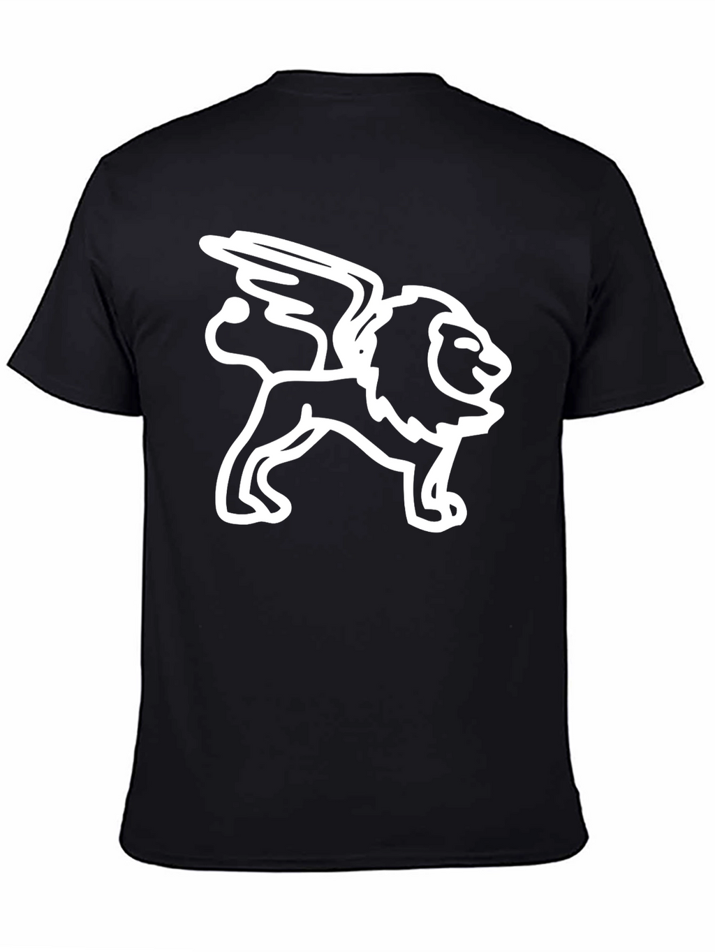 Lion with Wings Black Graphic Tee