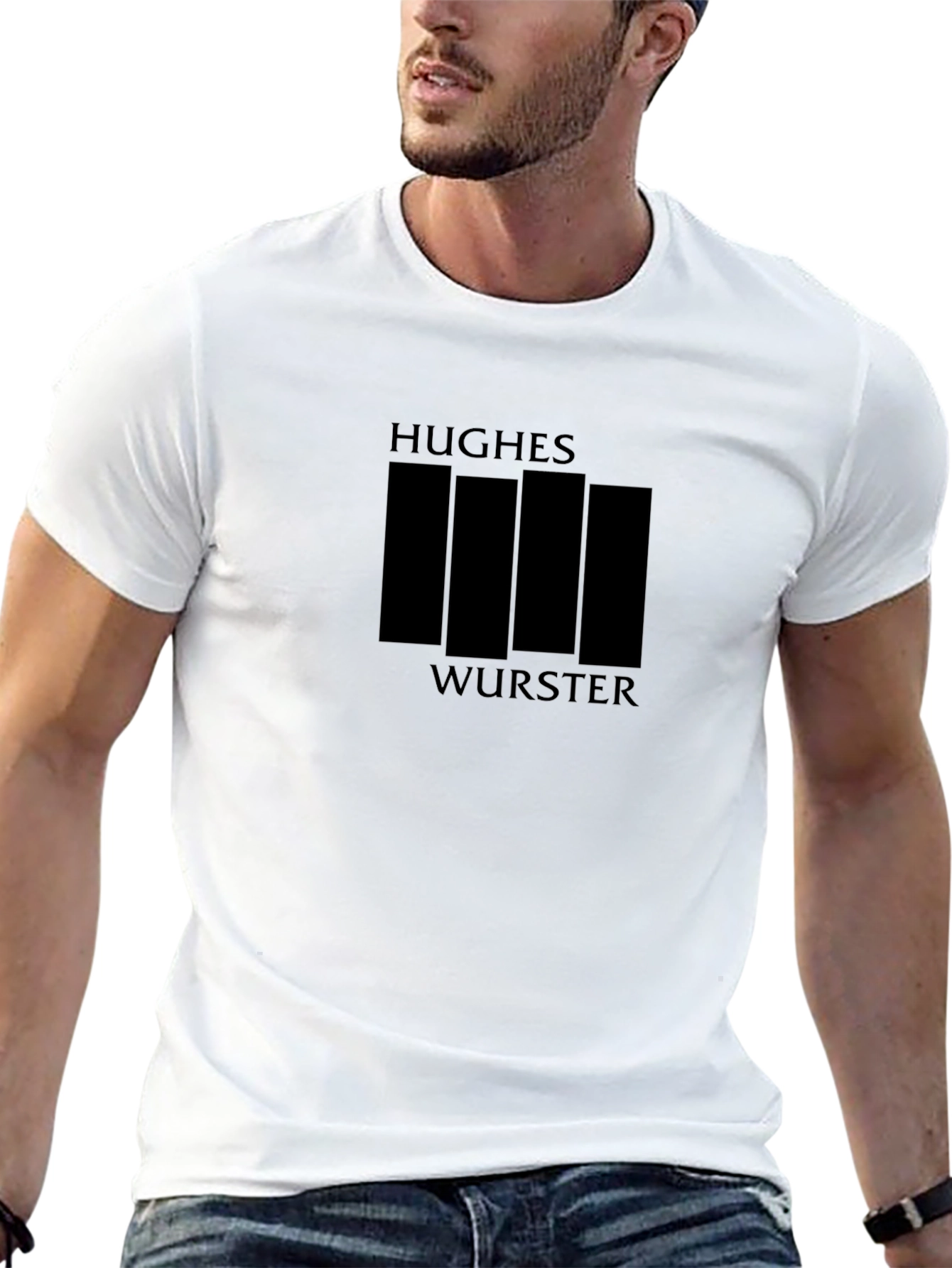 Hughes Wurster Black Bar Graphic T-Shirt