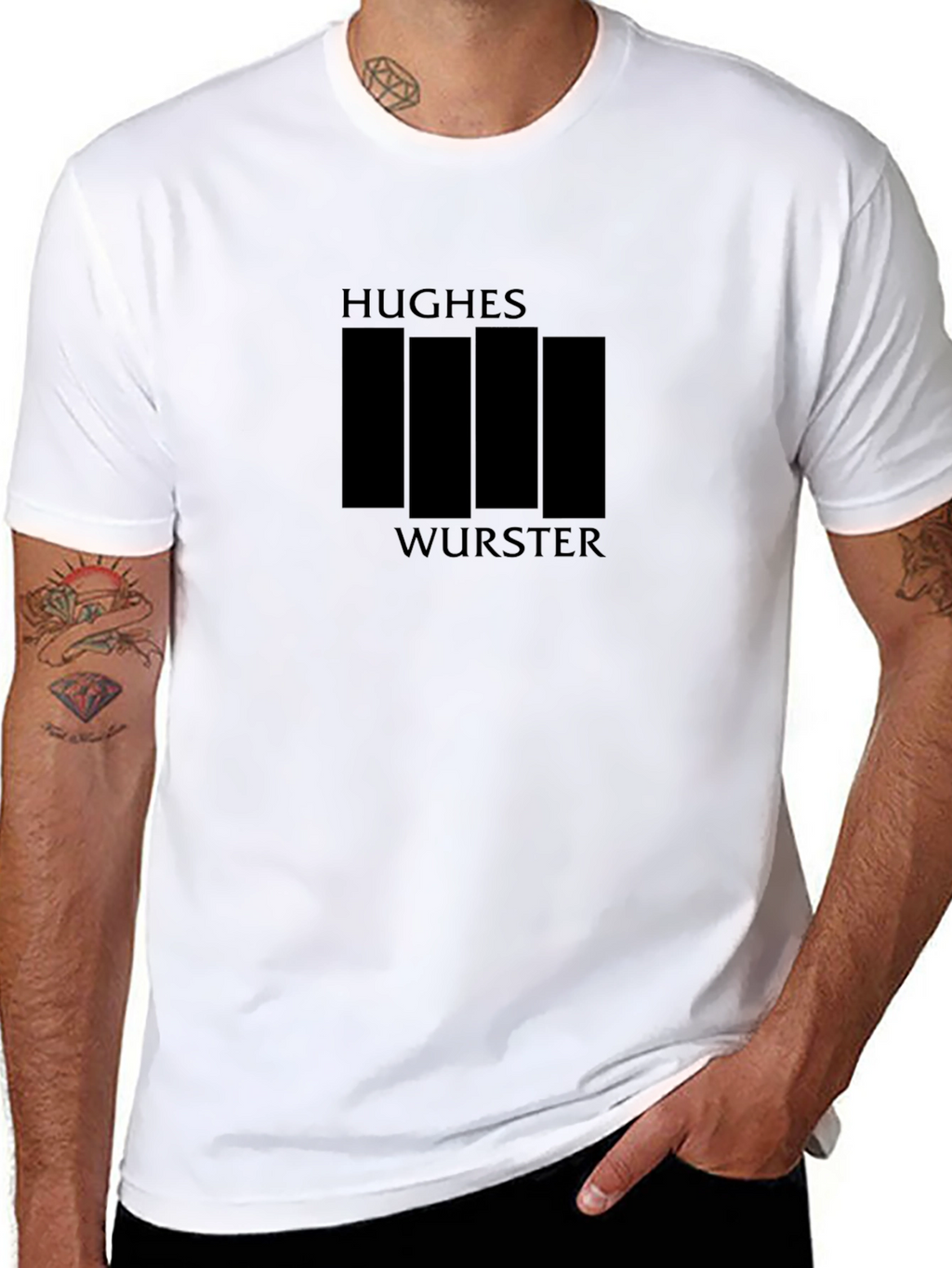 Hughes Wurster Black Bar Graphic T-Shirt