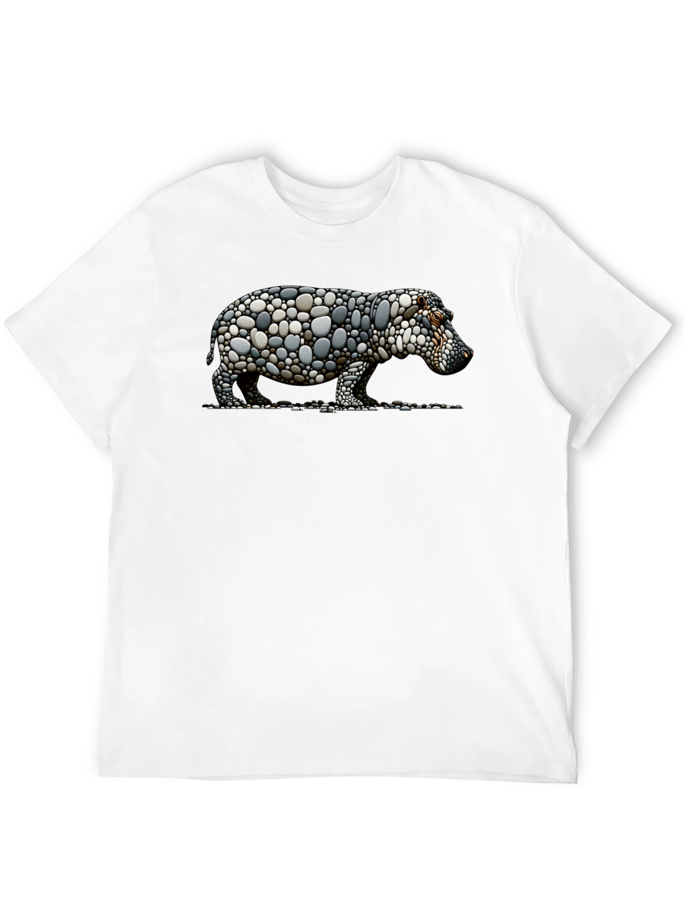 Stone Hippo Graphic Tee - Unique Design