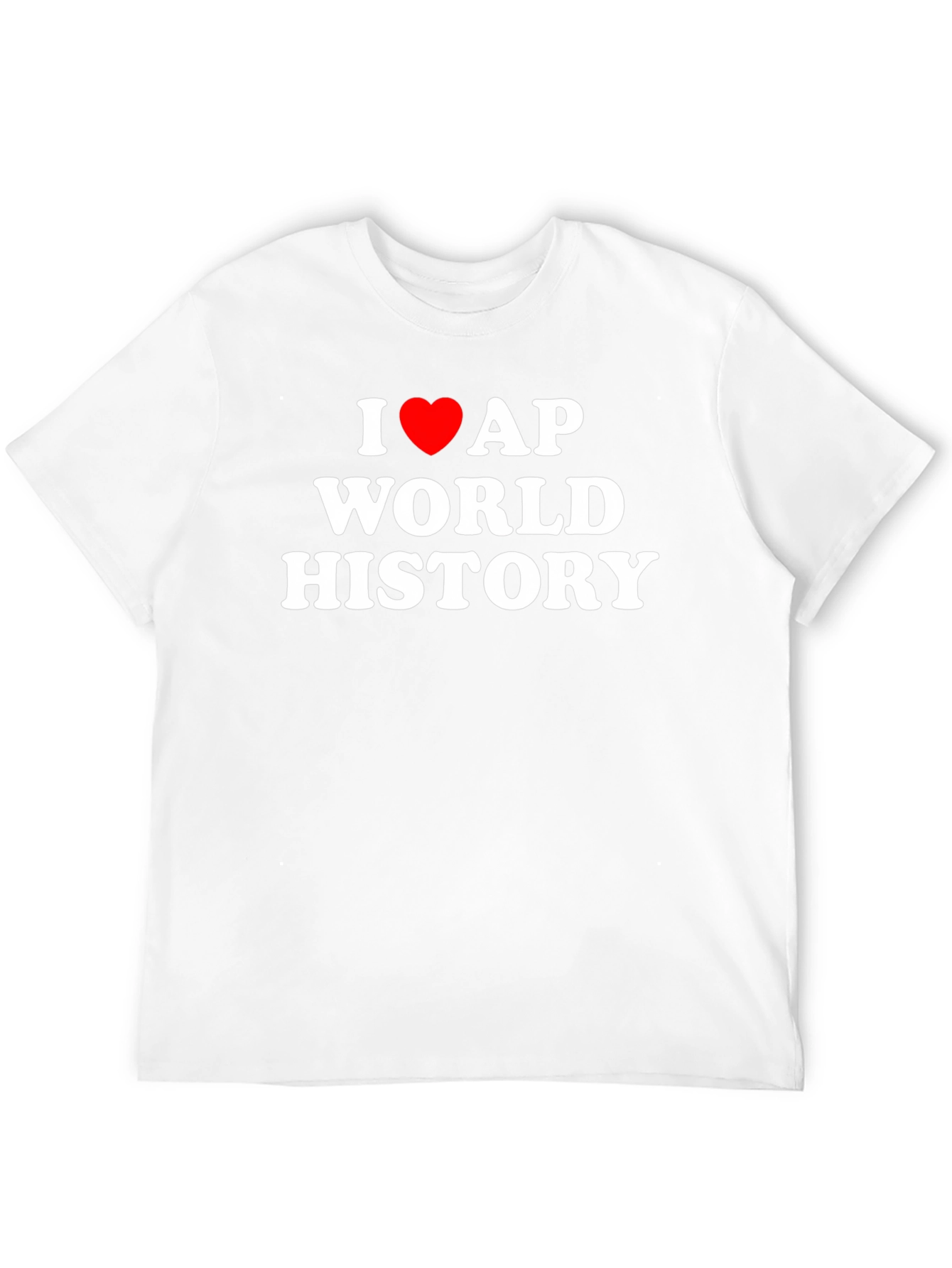 I Love AP World History Black T-Shirt