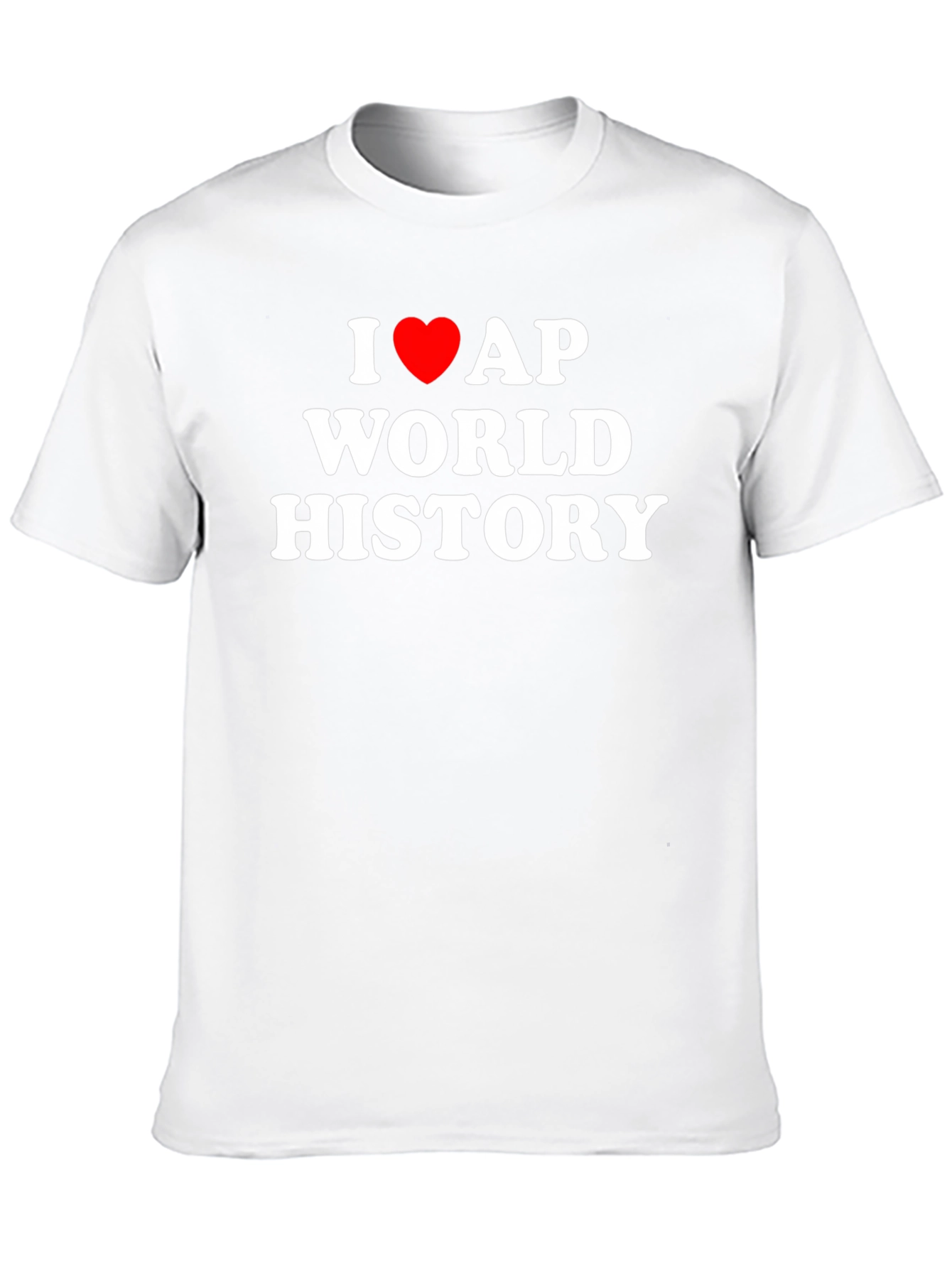 I Love AP World History Black T-Shirt