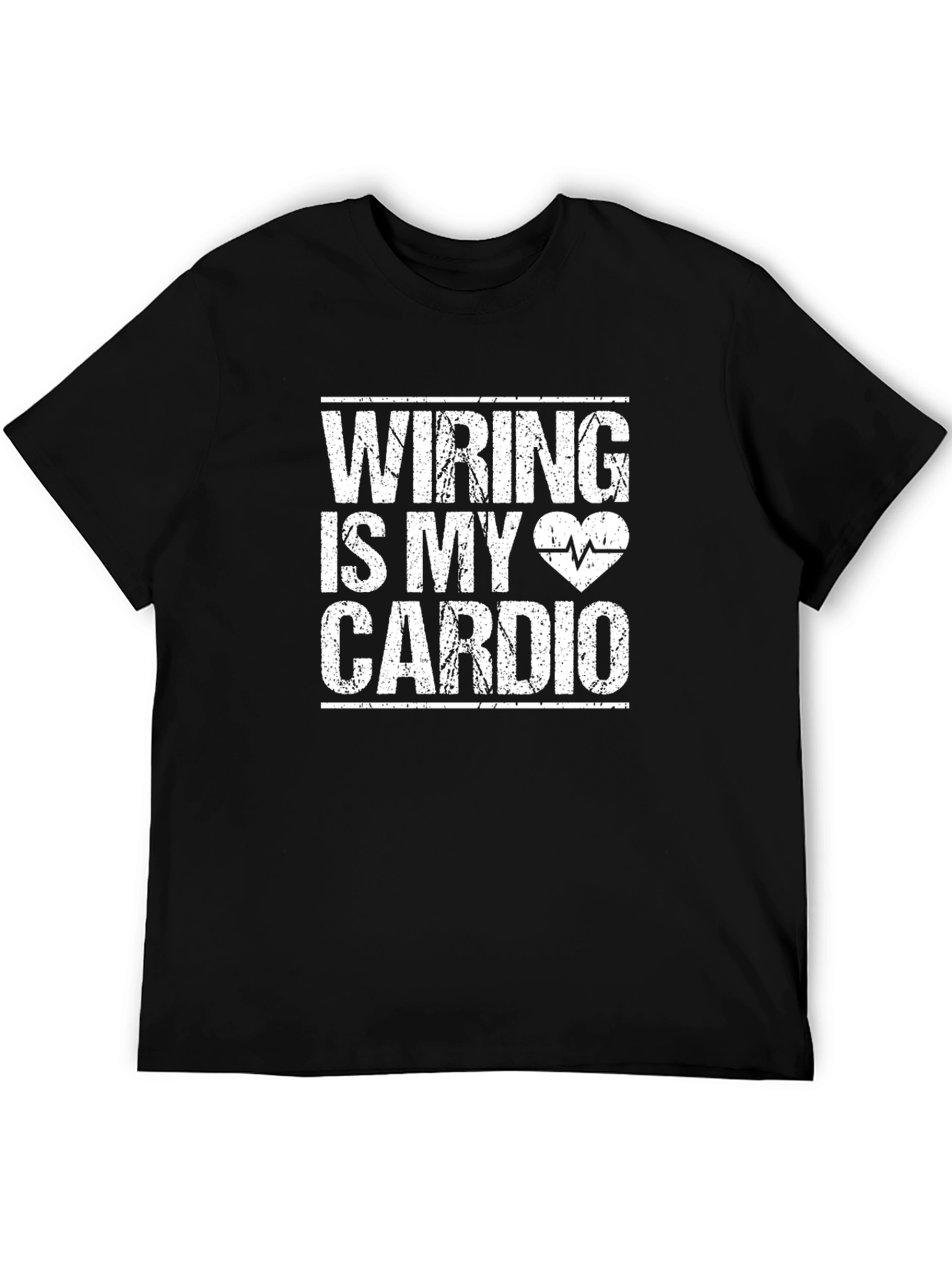 Wiring is My Cardio Graphic Tee - Electrician Humor Shirt