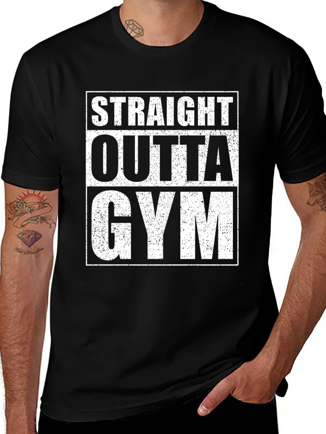 Straight Outta Gym Black T-Shirt Workout Apparel