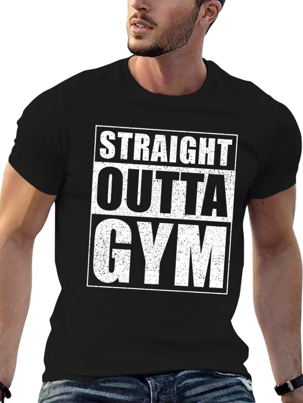 Straight Outta Gym Black T-Shirt Workout Apparel