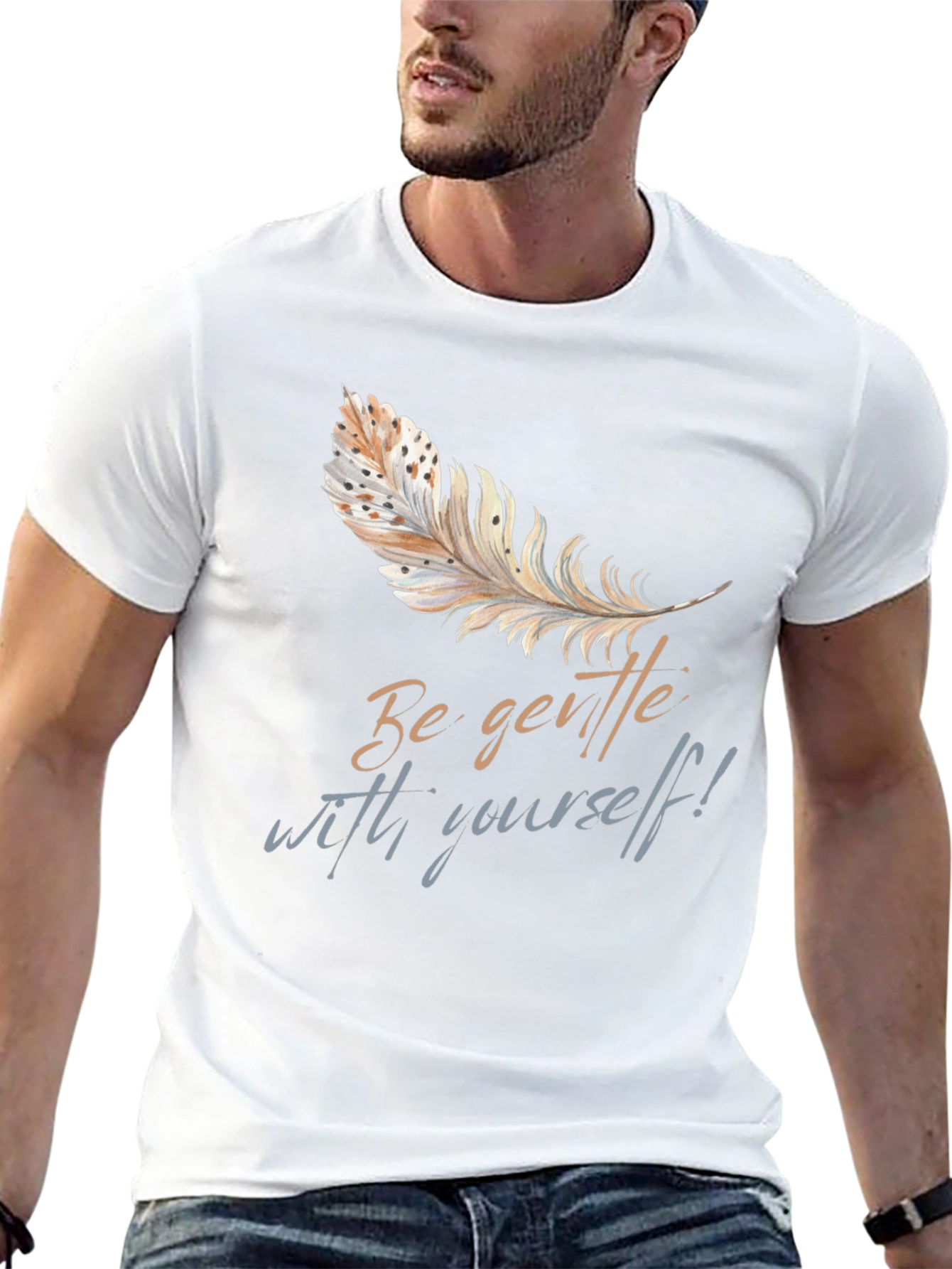 Gentle Feather Graphic T-Shirt