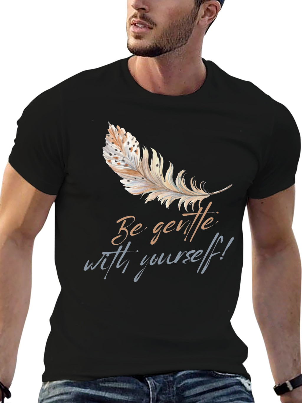 Gentle Feather Graphic T-Shirt
