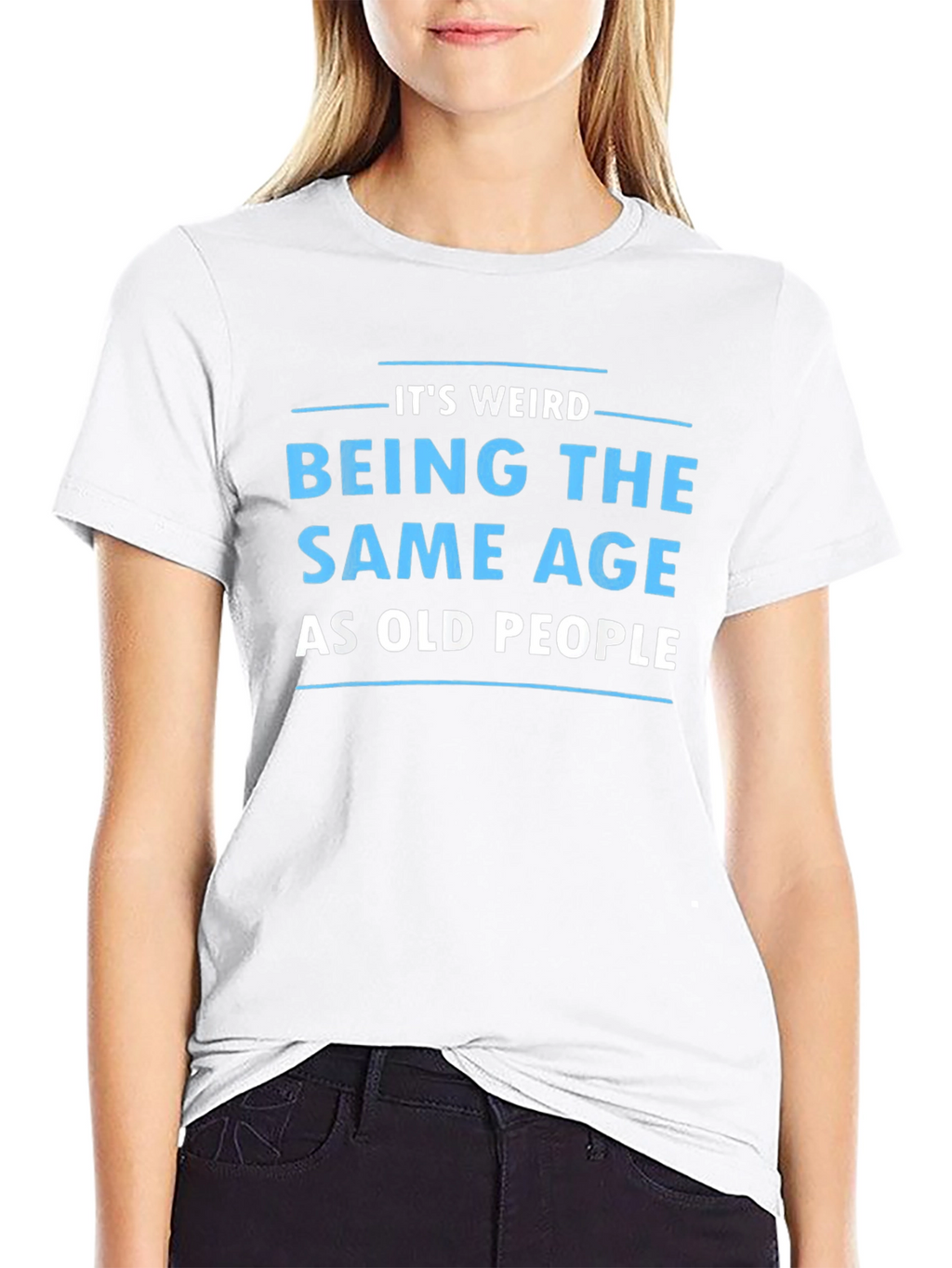 Funny Same Age as Old People Black T-Shirt