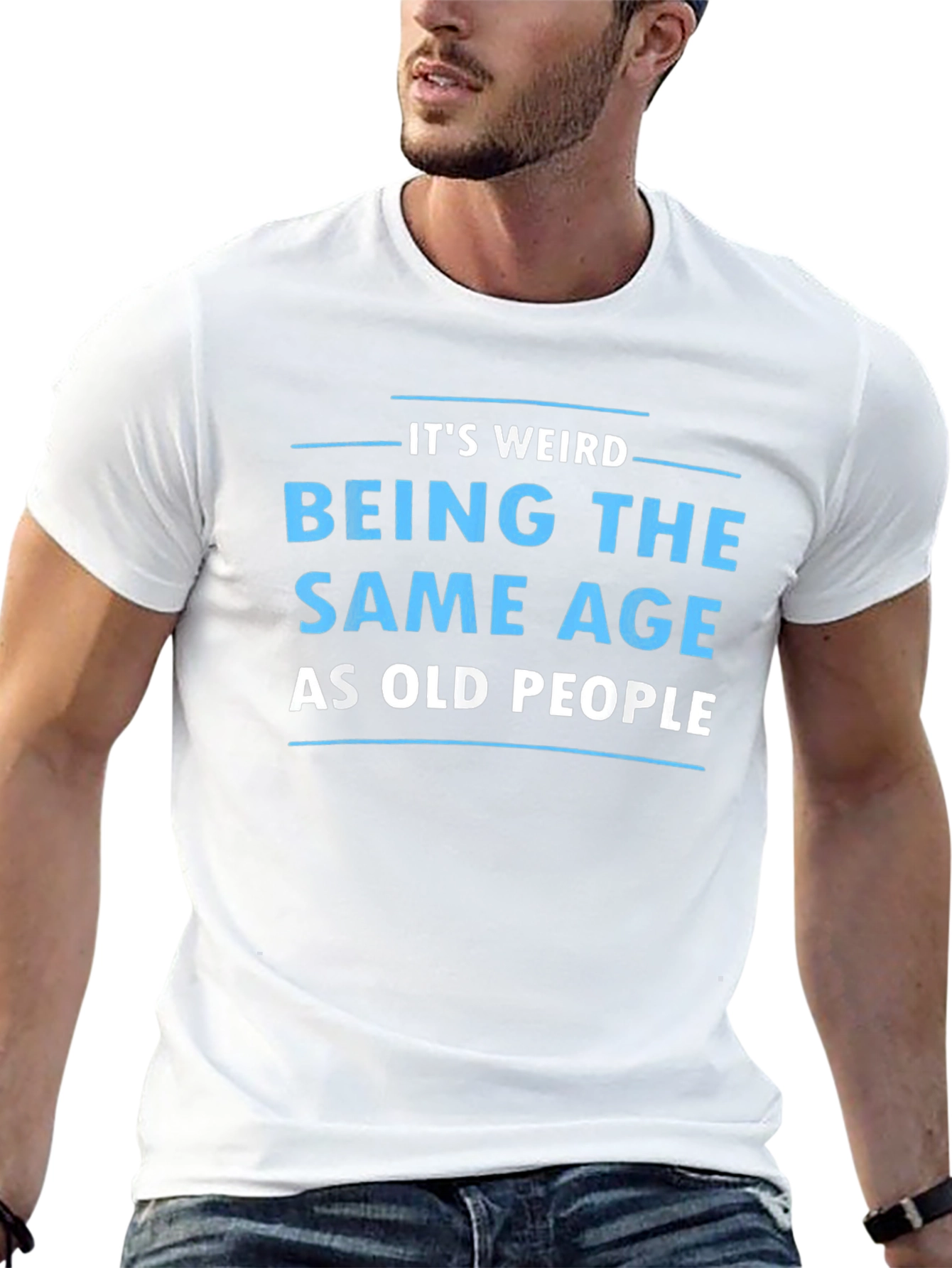 Funny Same Age as Old People Black T-Shirt