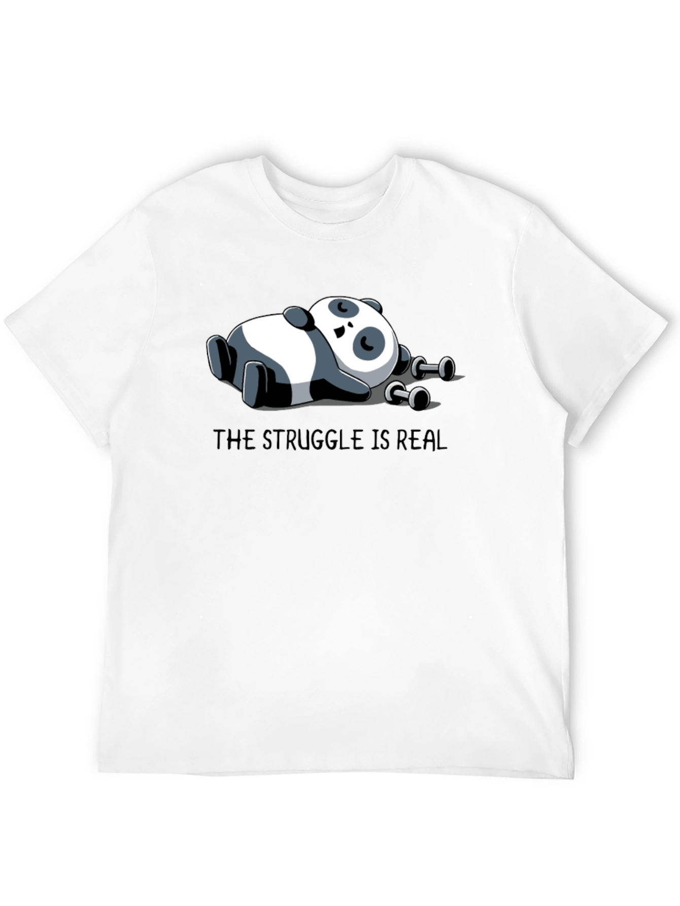 Lazy Panda Workout T-Shirt - The Struggle is Real Tee