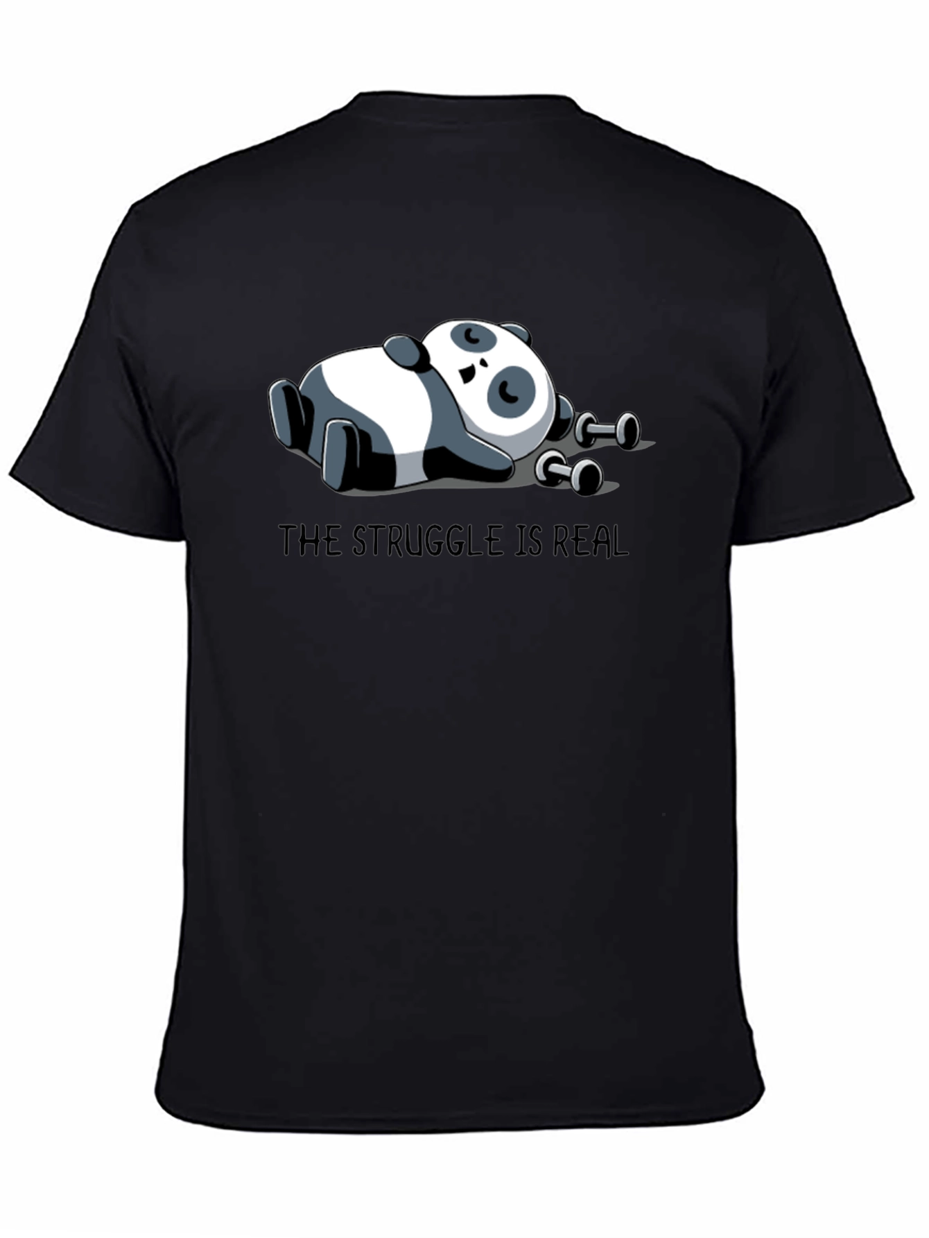 Lazy Panda Workout T-Shirt - The Struggle is Real Tee