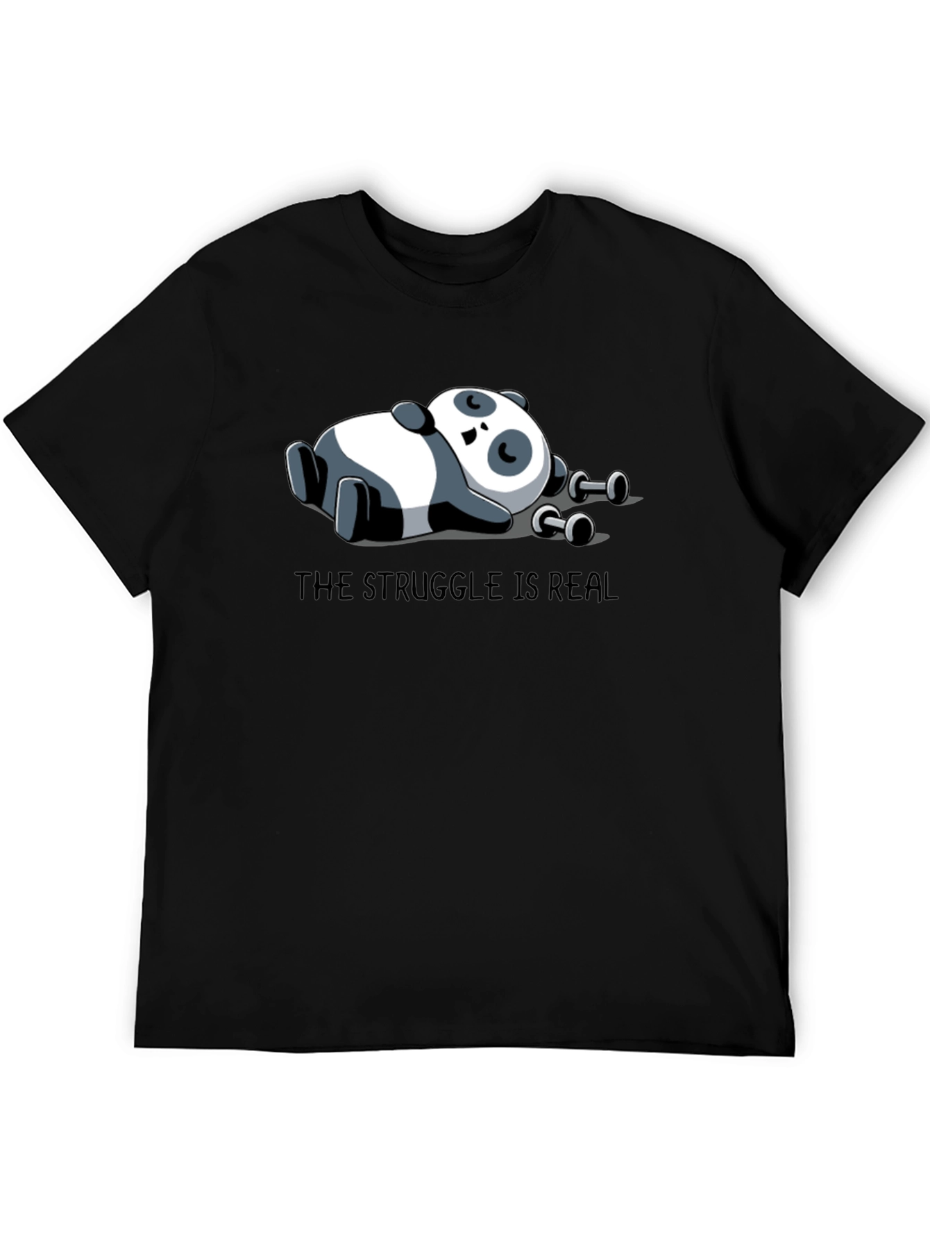 Lazy Panda Workout T-Shirt - The Struggle is Real Tee