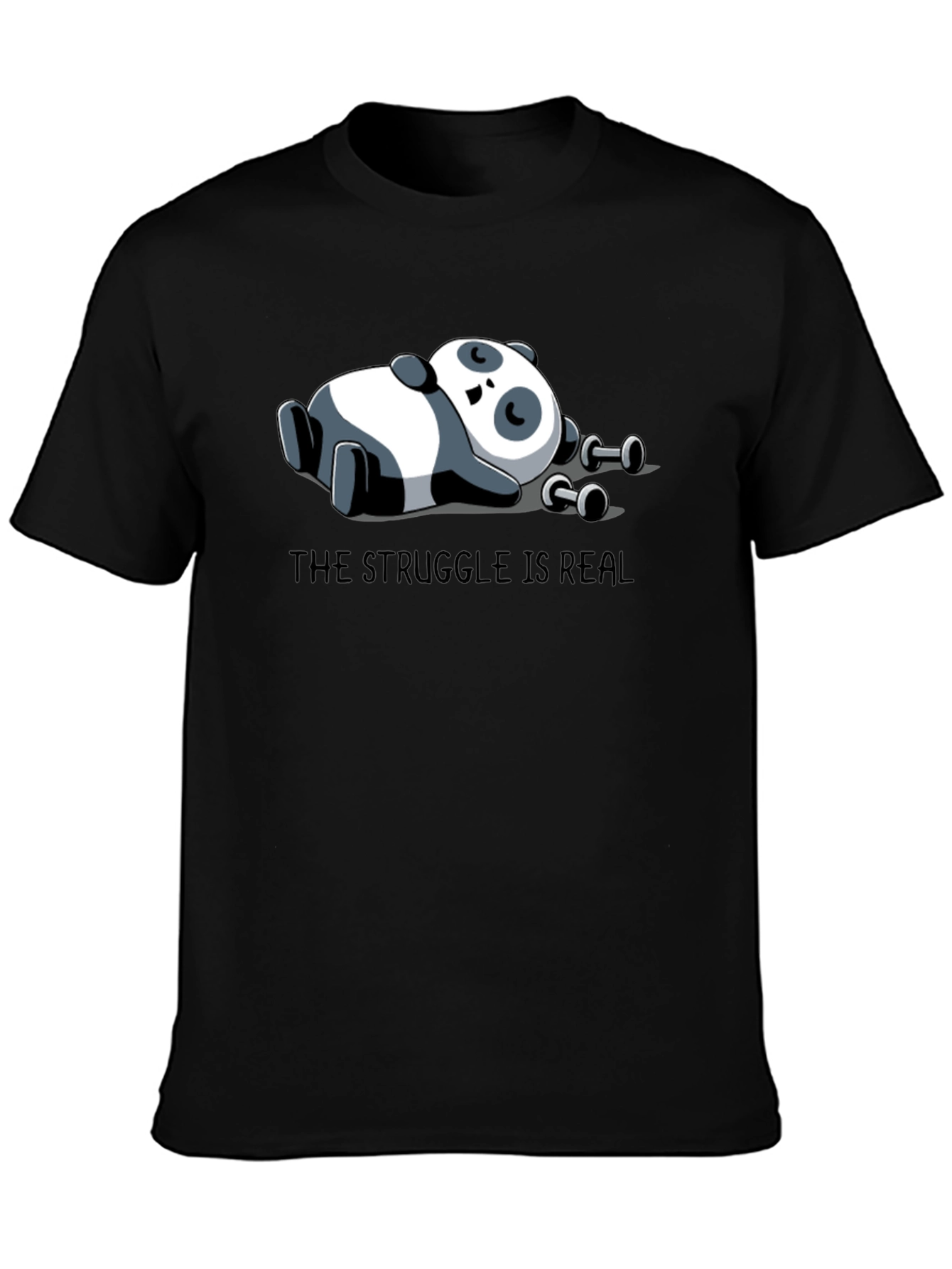 Lazy Panda Workout T-Shirt - The Struggle is Real Tee