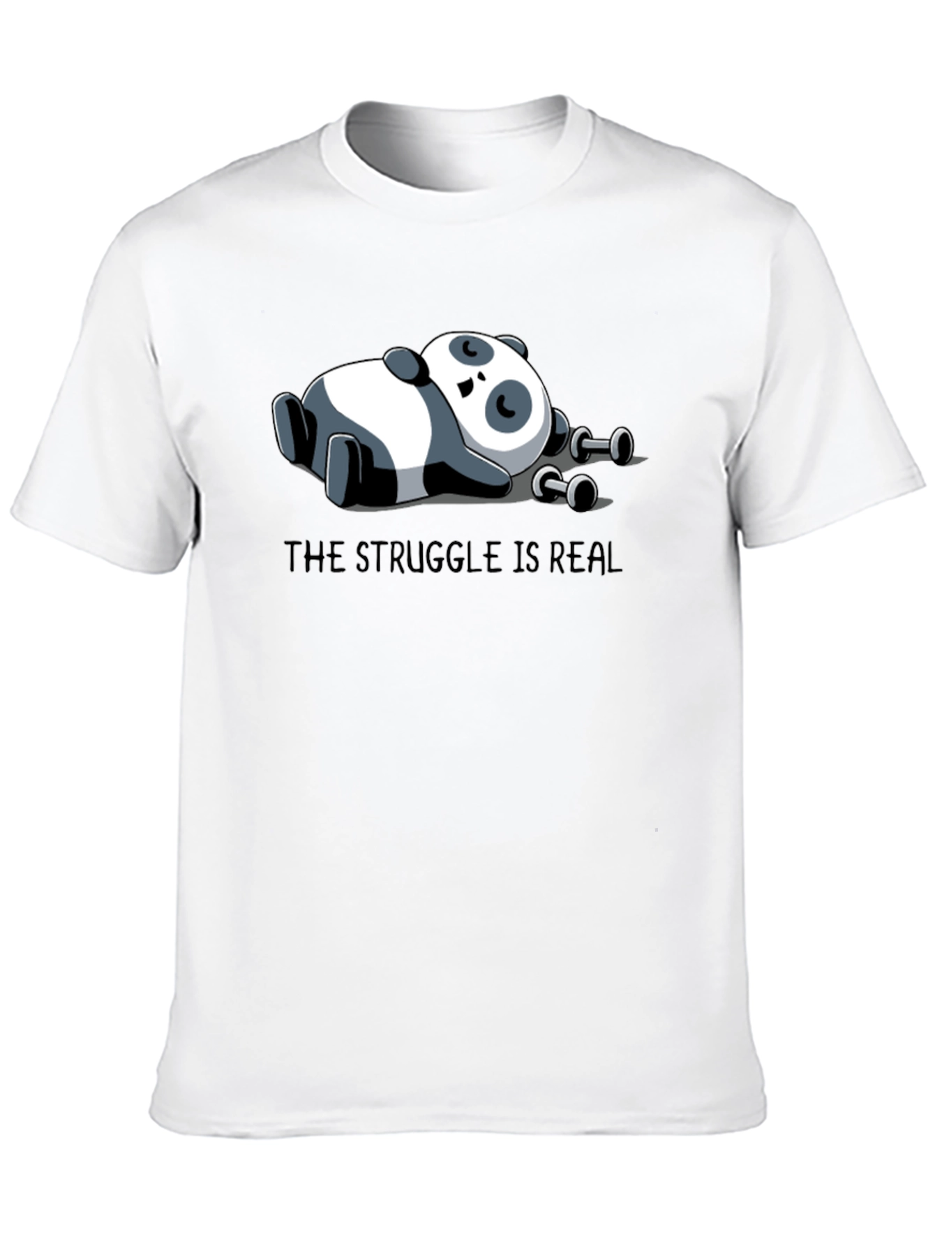 Lazy Panda Workout T-Shirt - The Struggle is Real Tee