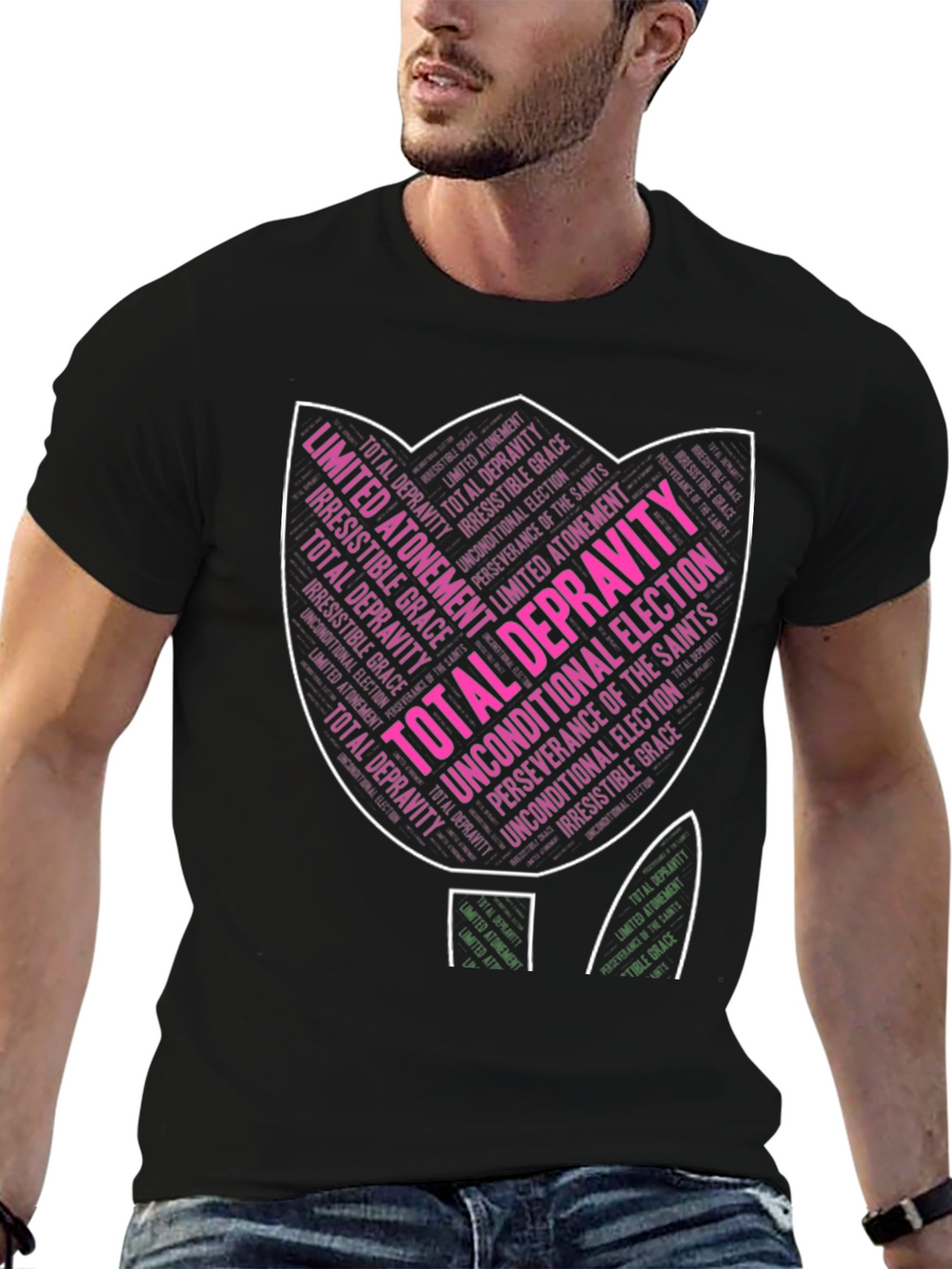 Theology Tulip T-Shirt - Calvinism Design