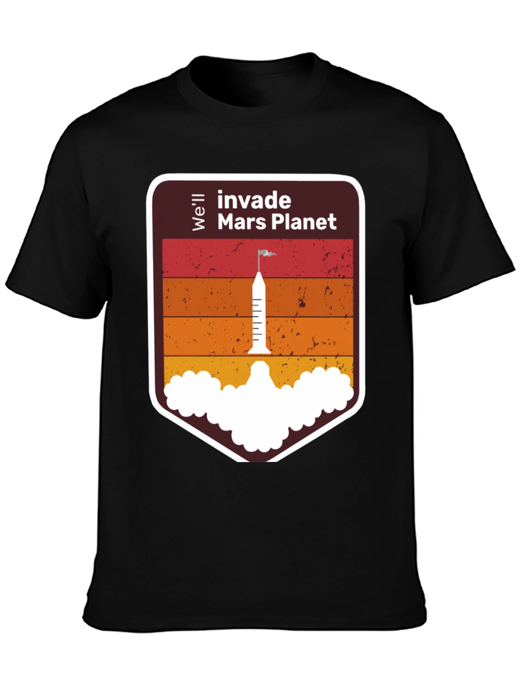 Invade Mars Planet Graphic T-Shirt