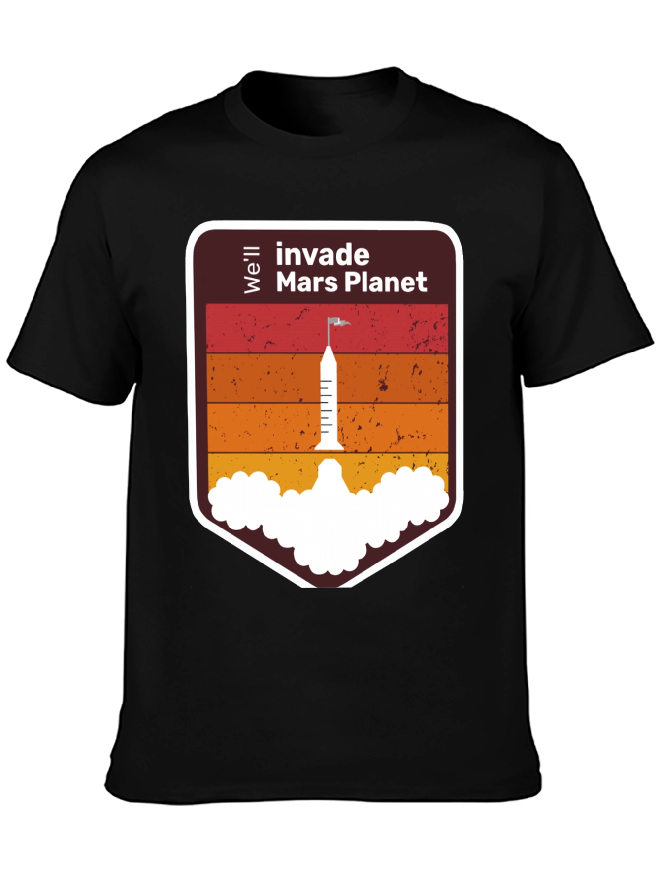 Invade Mars Planet Graphic T-Shirt