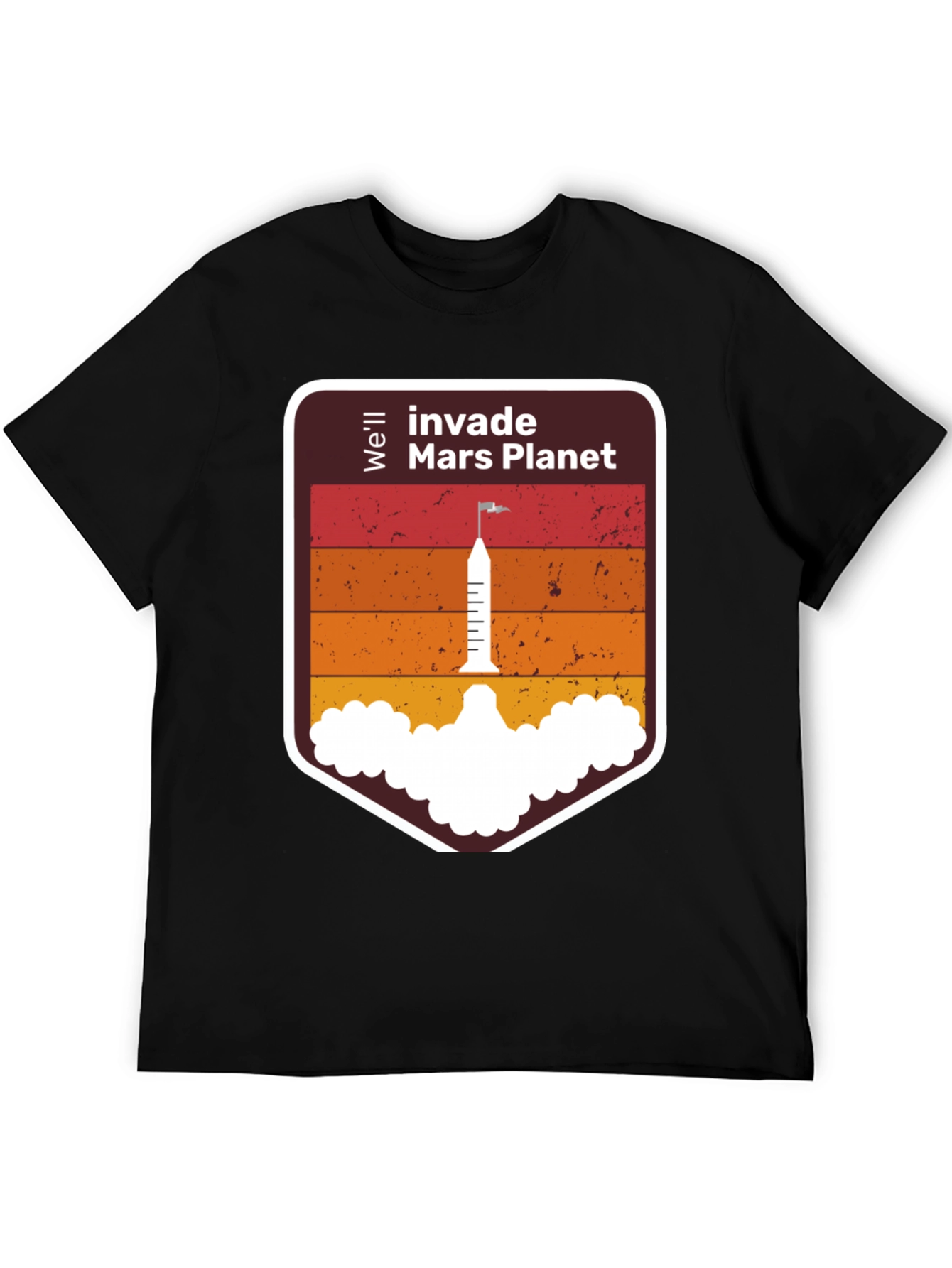Invade Mars Planet Graphic T-Shirt