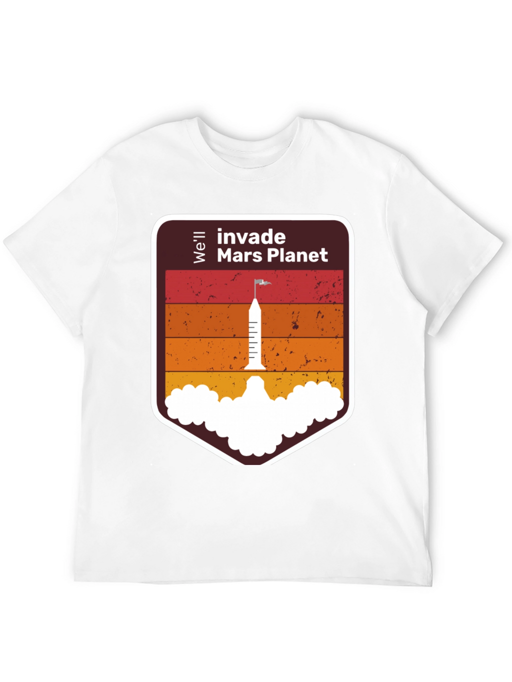 Invade Mars Planet Graphic T-Shirt