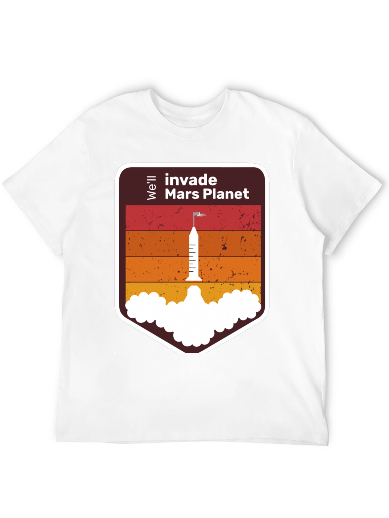 Invade Mars Planet Graphic T-Shirt