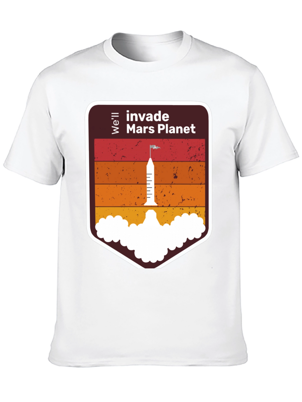 Invade Mars Planet Graphic T-Shirt