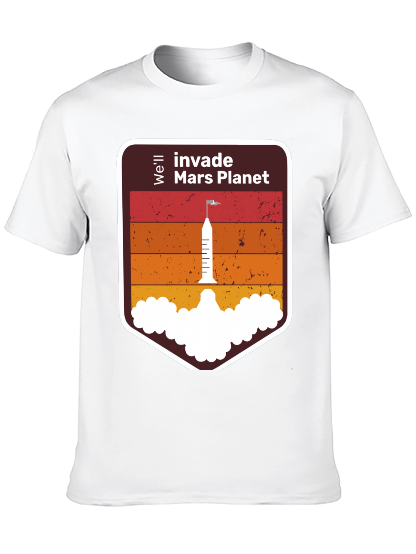 Invade Mars Planet Graphic T-Shirt