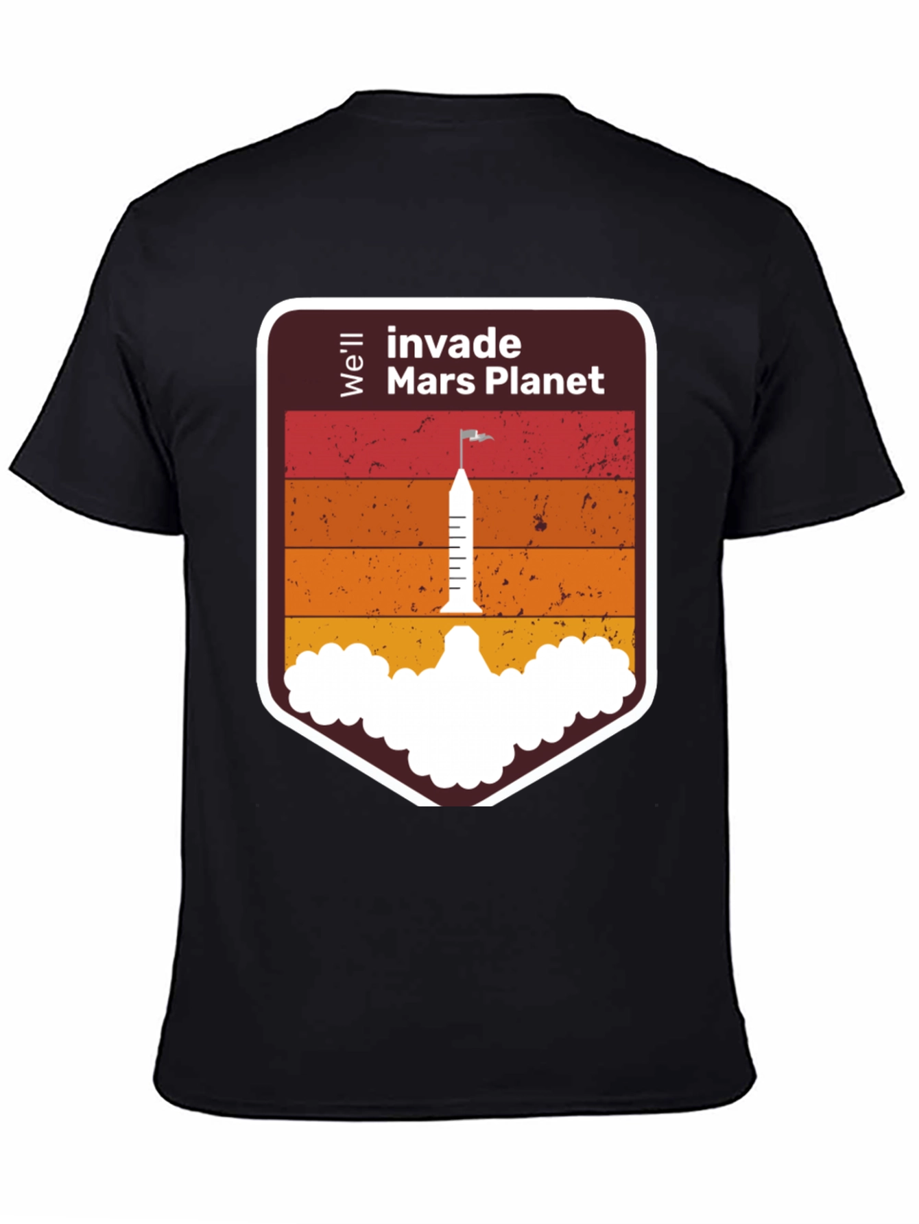 Invade Mars Planet Graphic T-Shirt