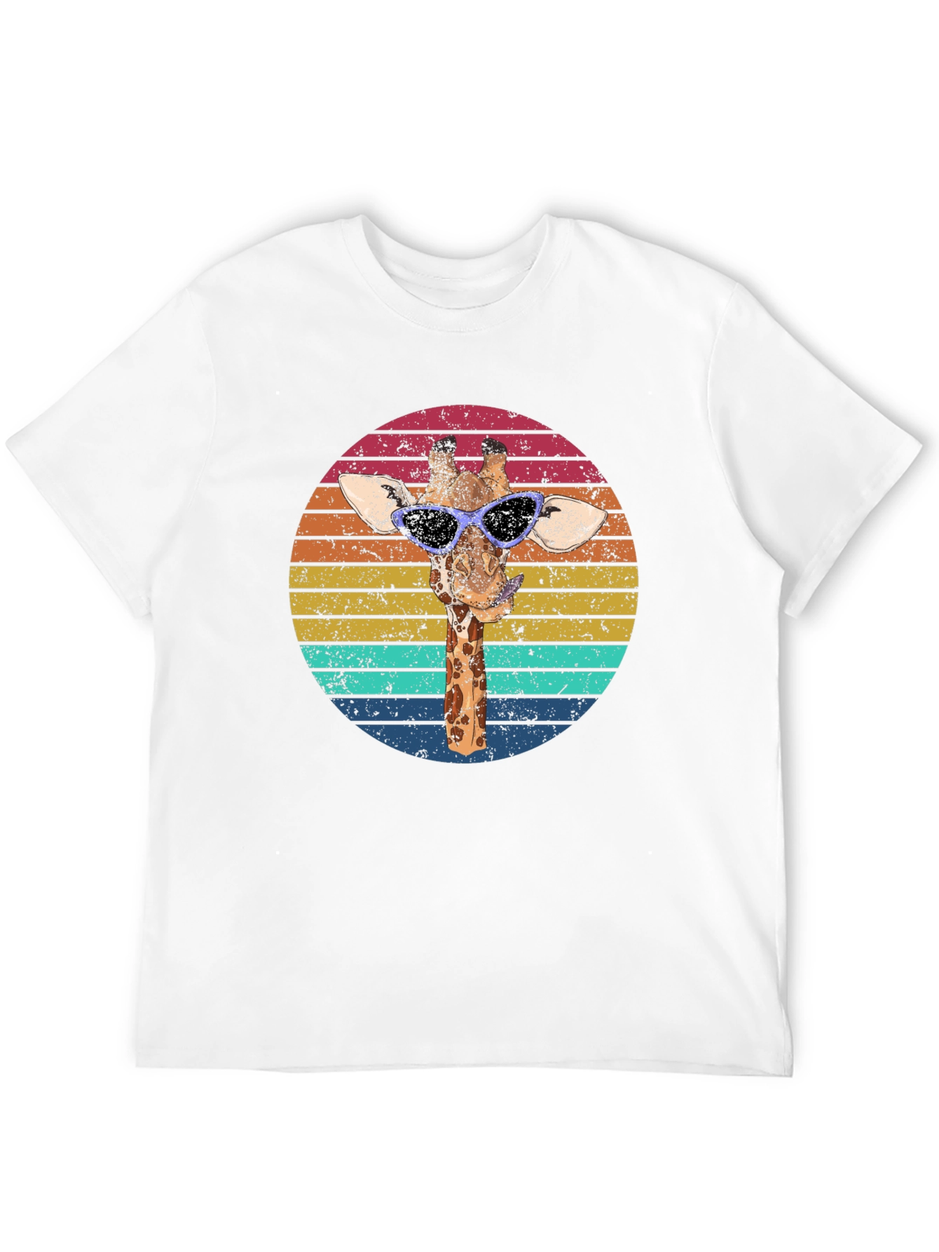 Retro Giraffe Sunglasses Graphic Tee
