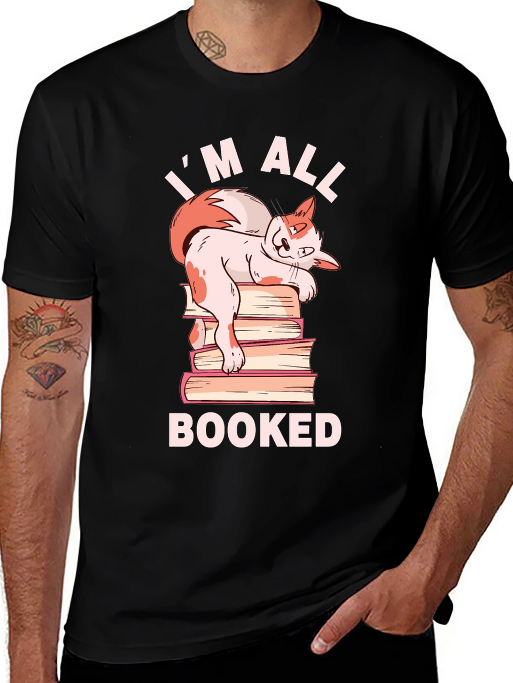Im All Booked Cat T-Shirt